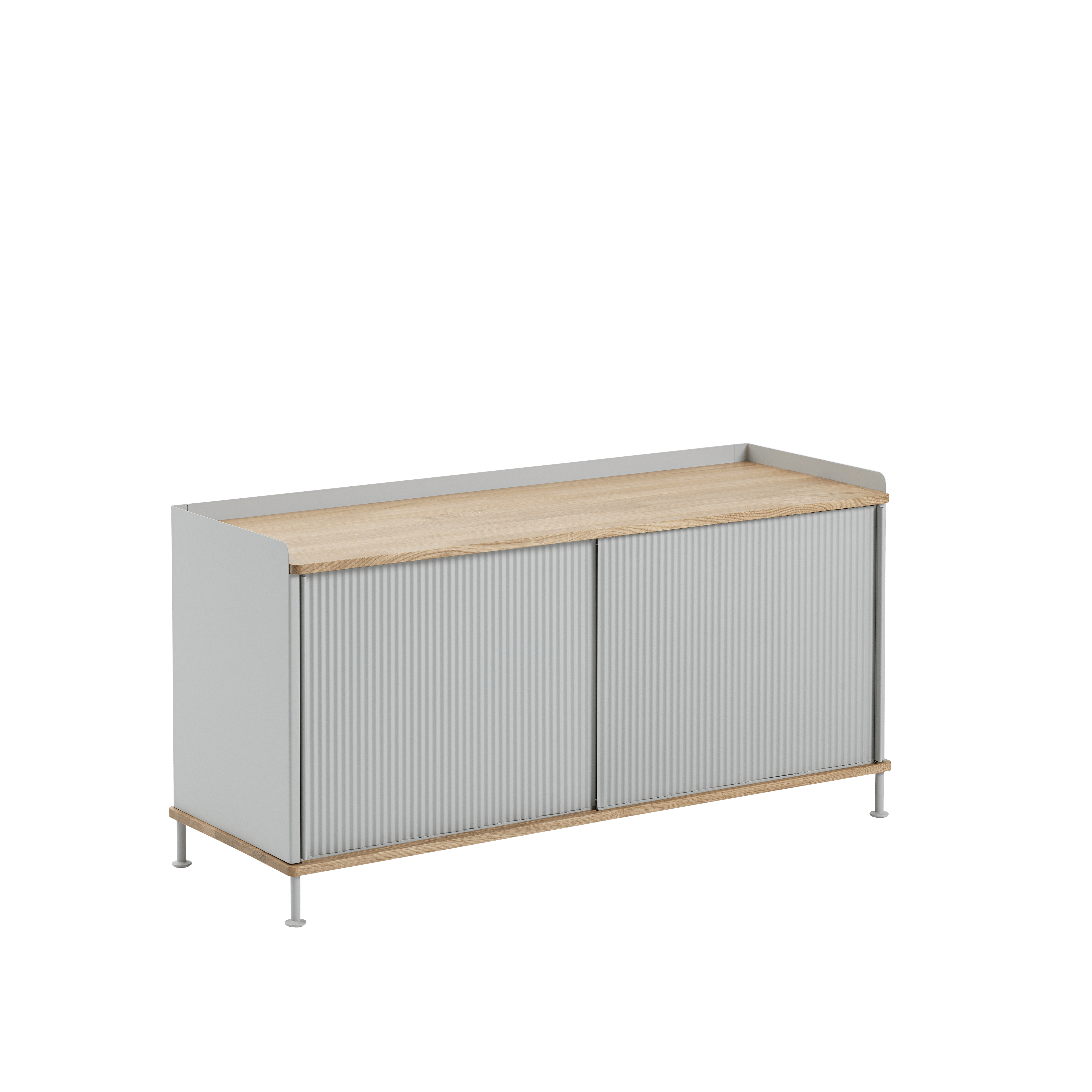 Enfold commode grijs met eiken blad