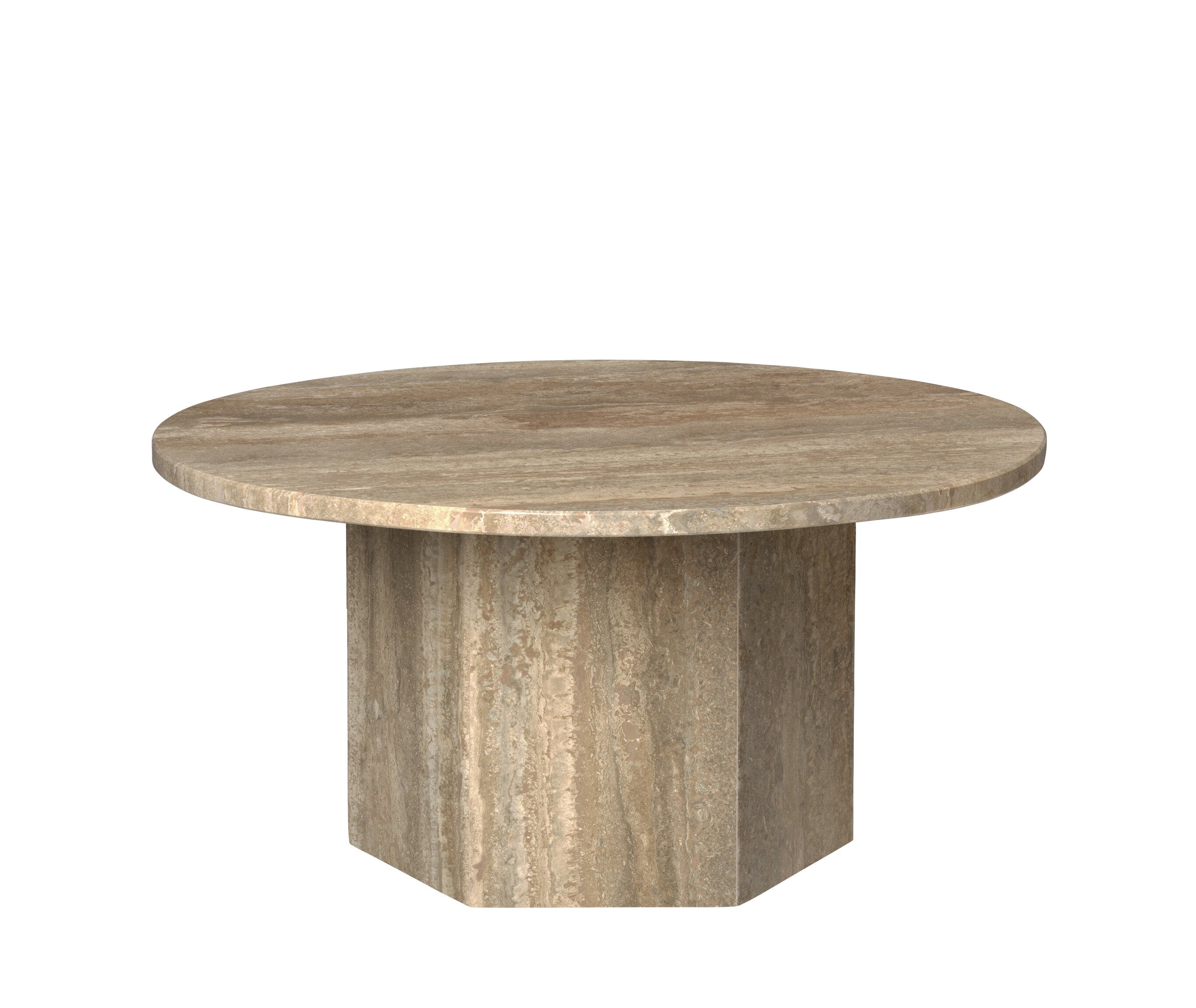 Beiger Travertin Couchtisch EPIC