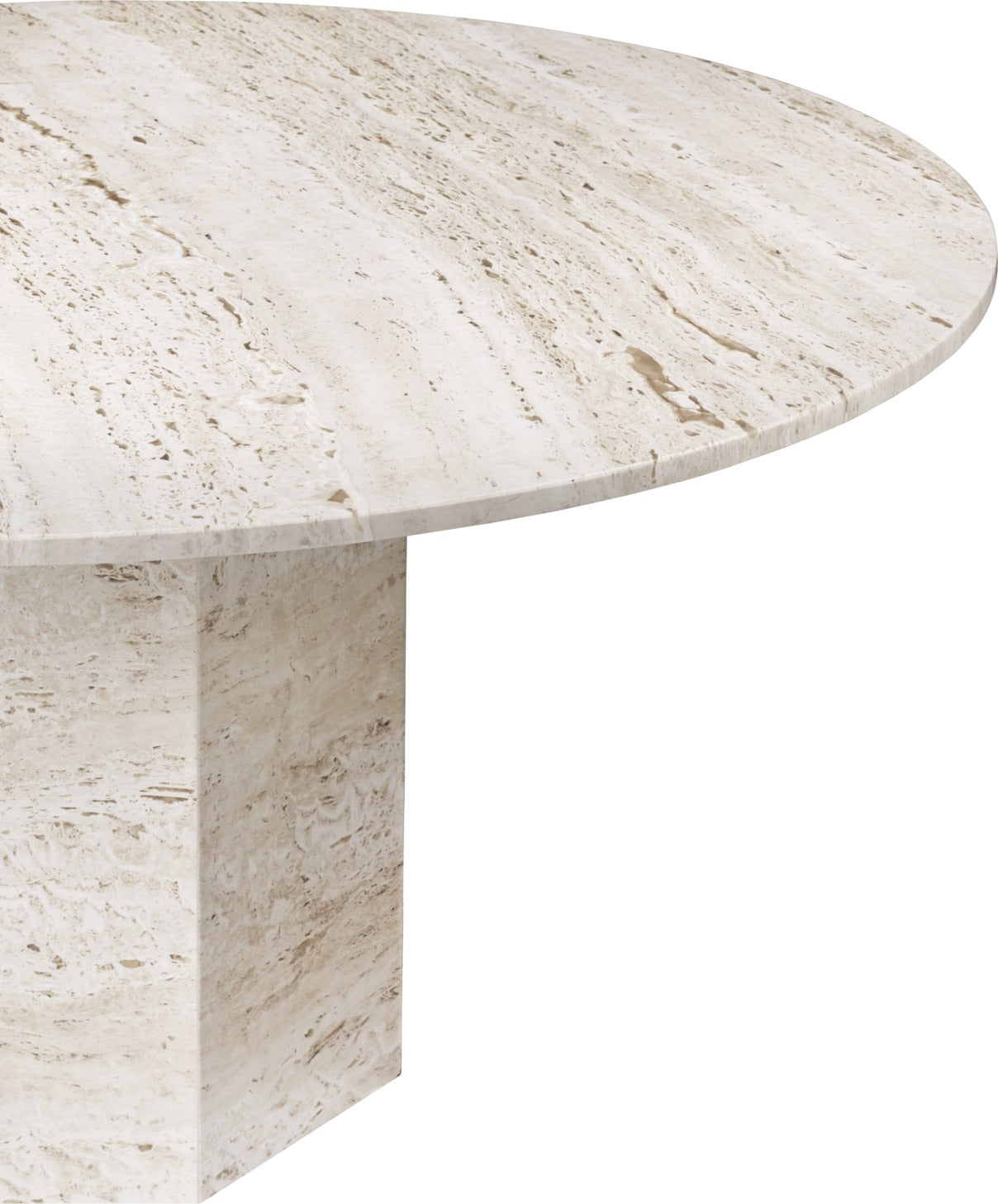 EPIC Cream Round Table Travertine