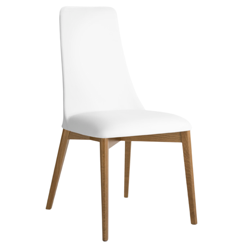 Upholstered ETOILE Chair with Walnut Base
