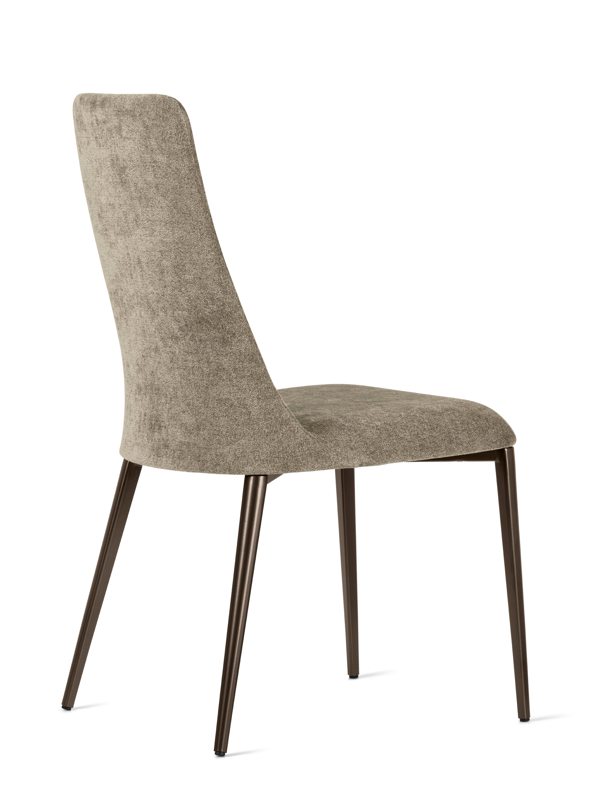 ETOILE upholstered chair with a brown metal base