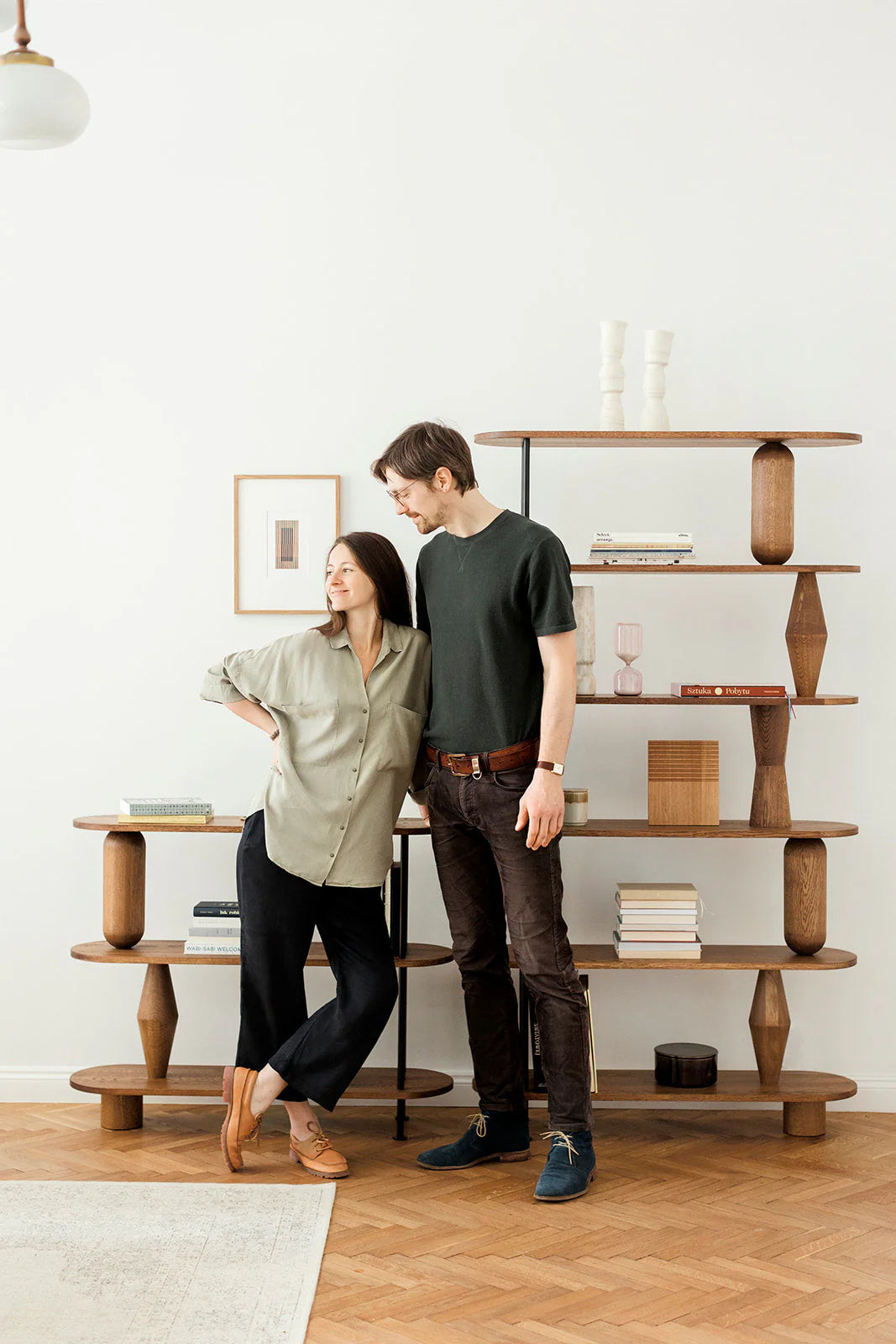 VAZOO rek van gebleekt eikenhout