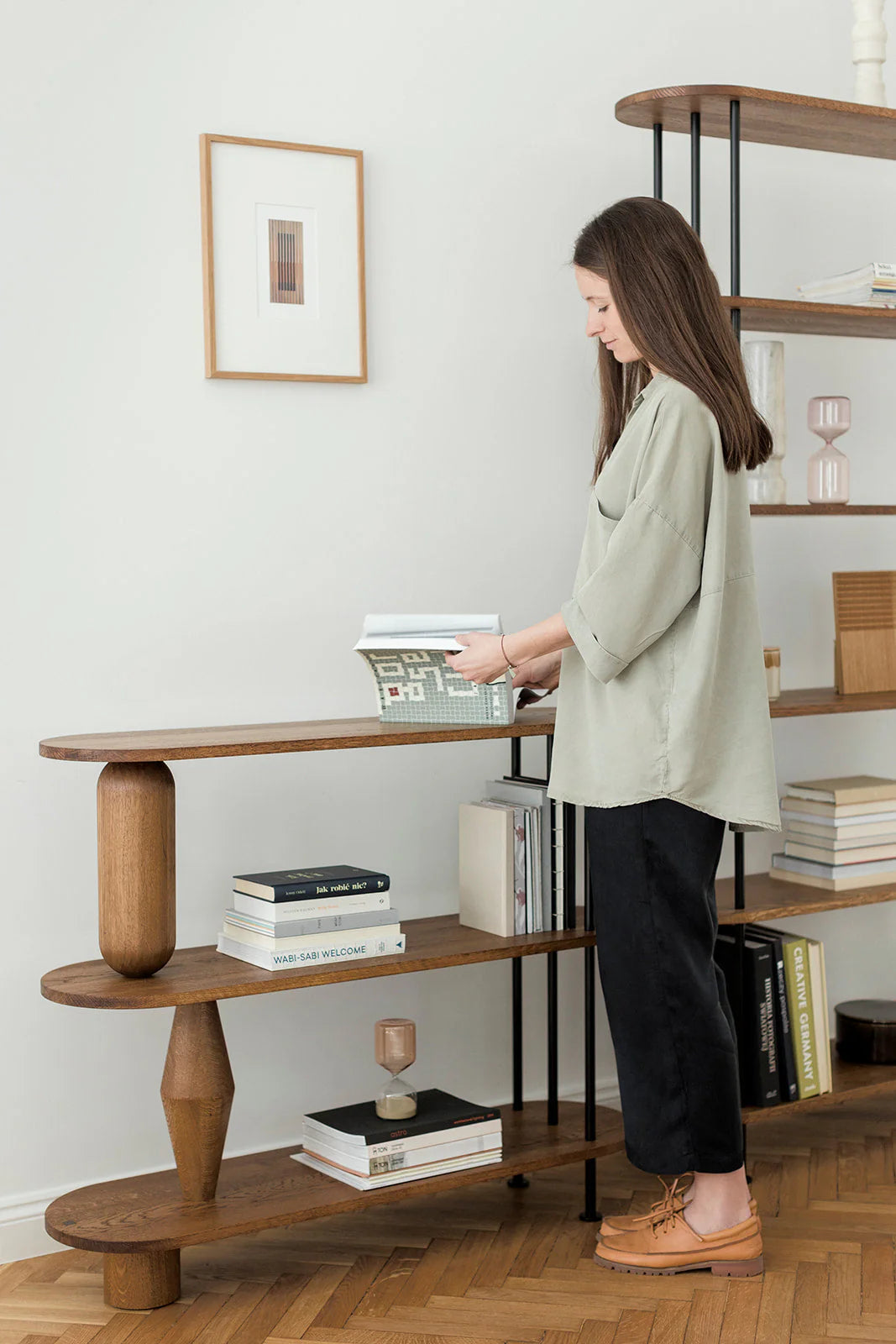 VAZOO rek van gebleekt eikenhout