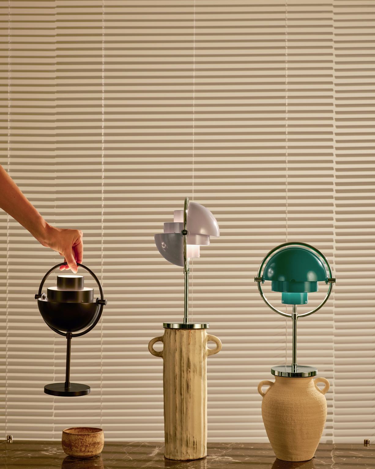 Draagbare lamp MULTI-LITE chroom