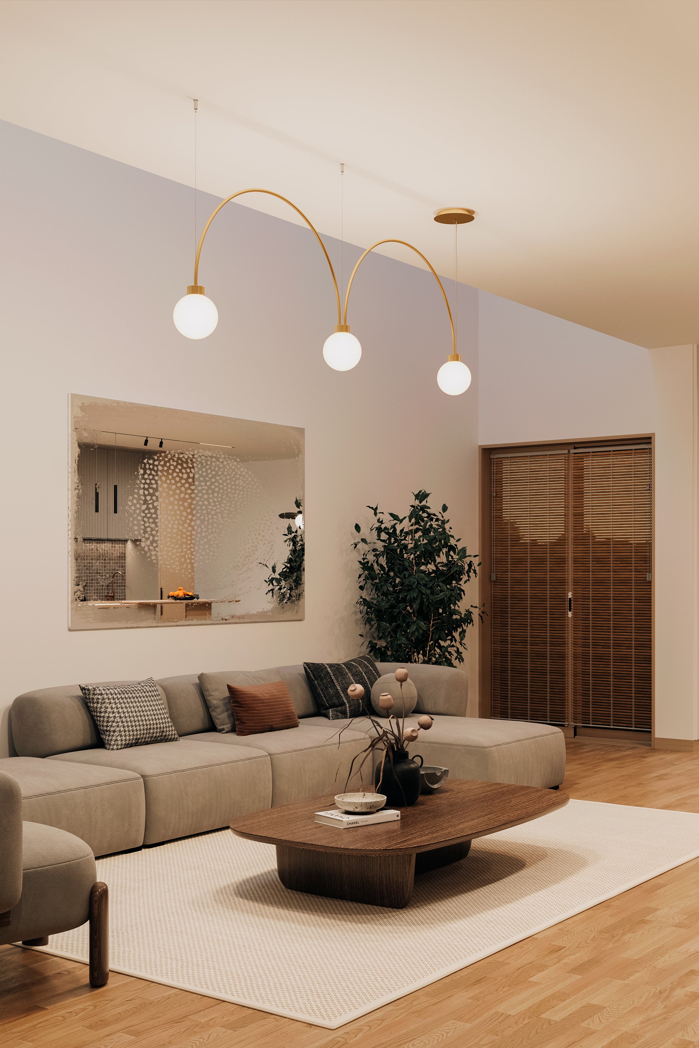 FLYING BALL ARC ceiling lamp