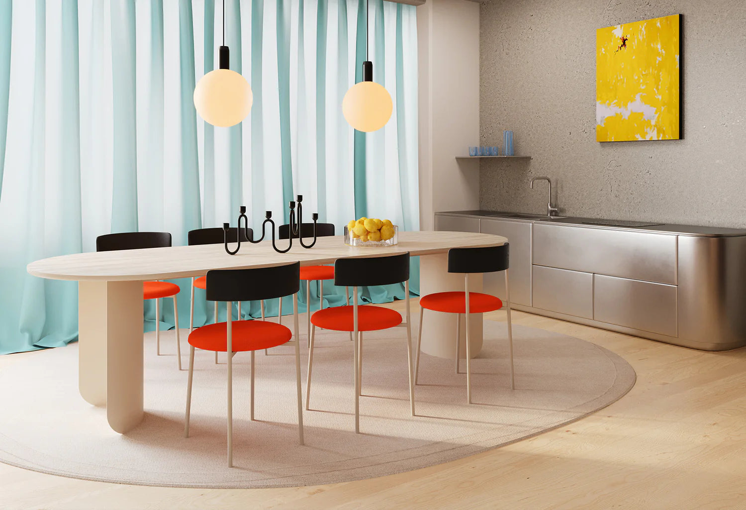 Stoel FRIDAY zwart met beige basis