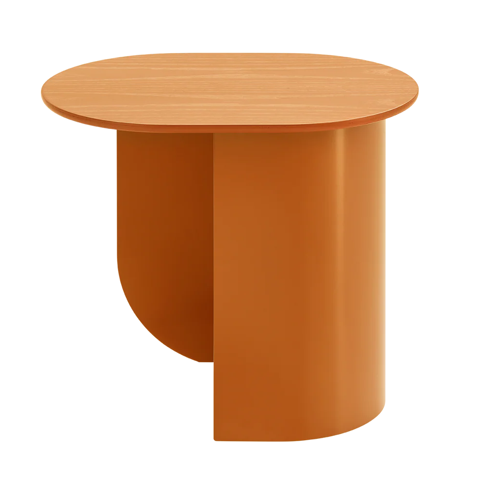 PLATEAU Side Table in Caramel Orange