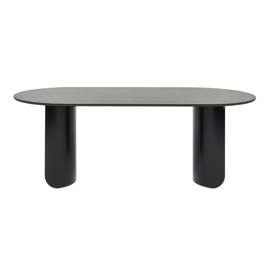 Ovaler Tisch PLATEAU schwarz