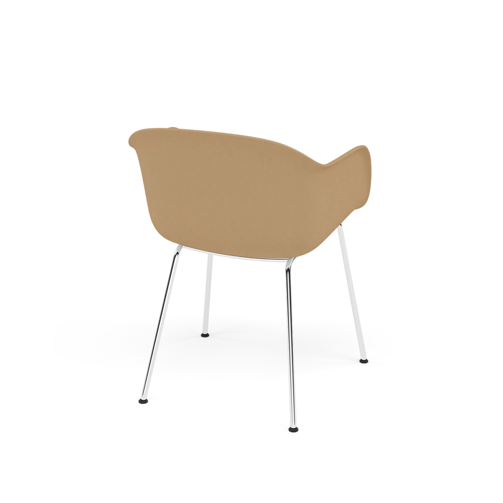 Sessel mit Armlehnen FIBER ocker mit Stahlgestell