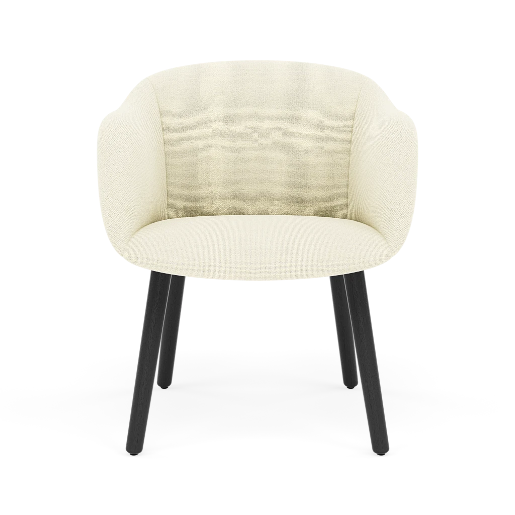 Personalisierbarer FIBER SOFT Stuhl mit Holzgestell