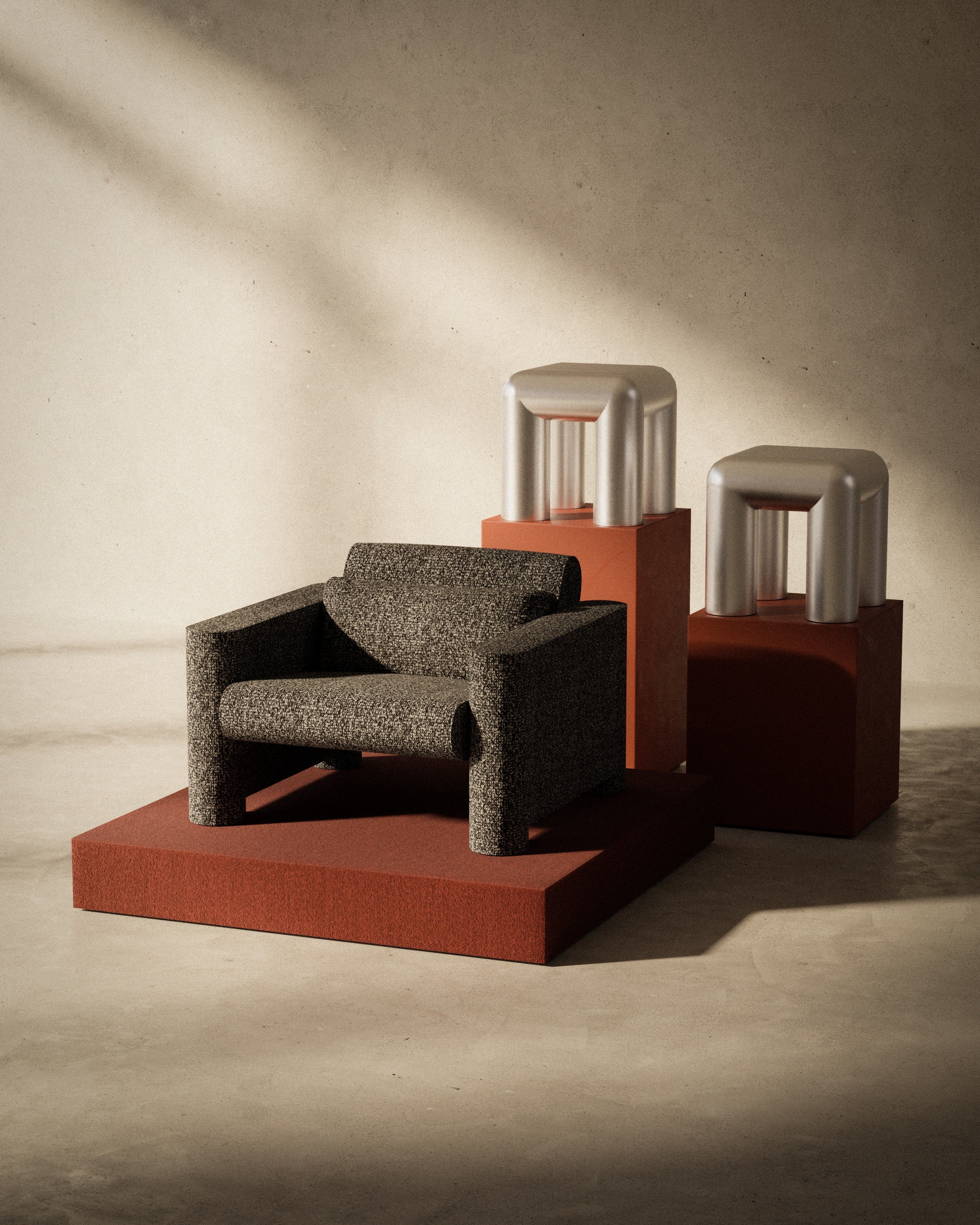 Bijzettafel CUBIO aluminium