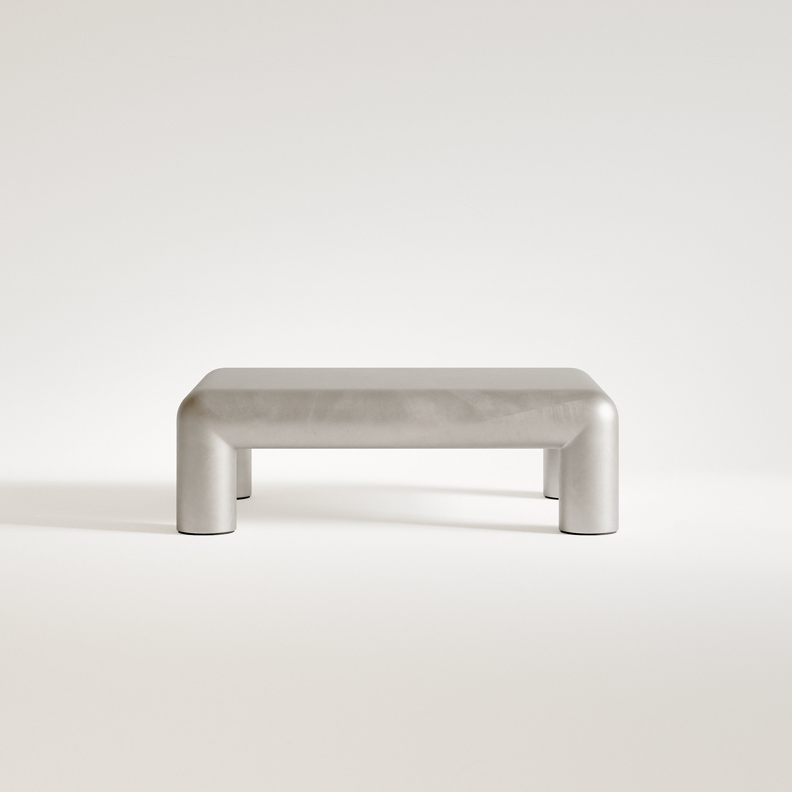 Rectangular coffee table CUBIO aluminum