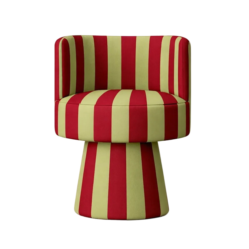 Draaistoel LINEA SOFT limoen met rood