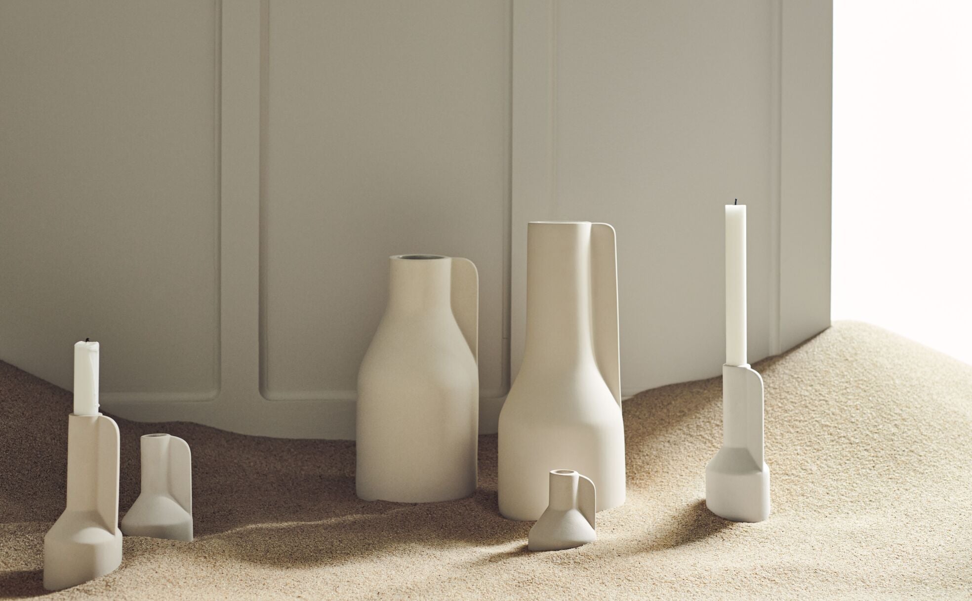 Vaas FALDA crème aardewerk