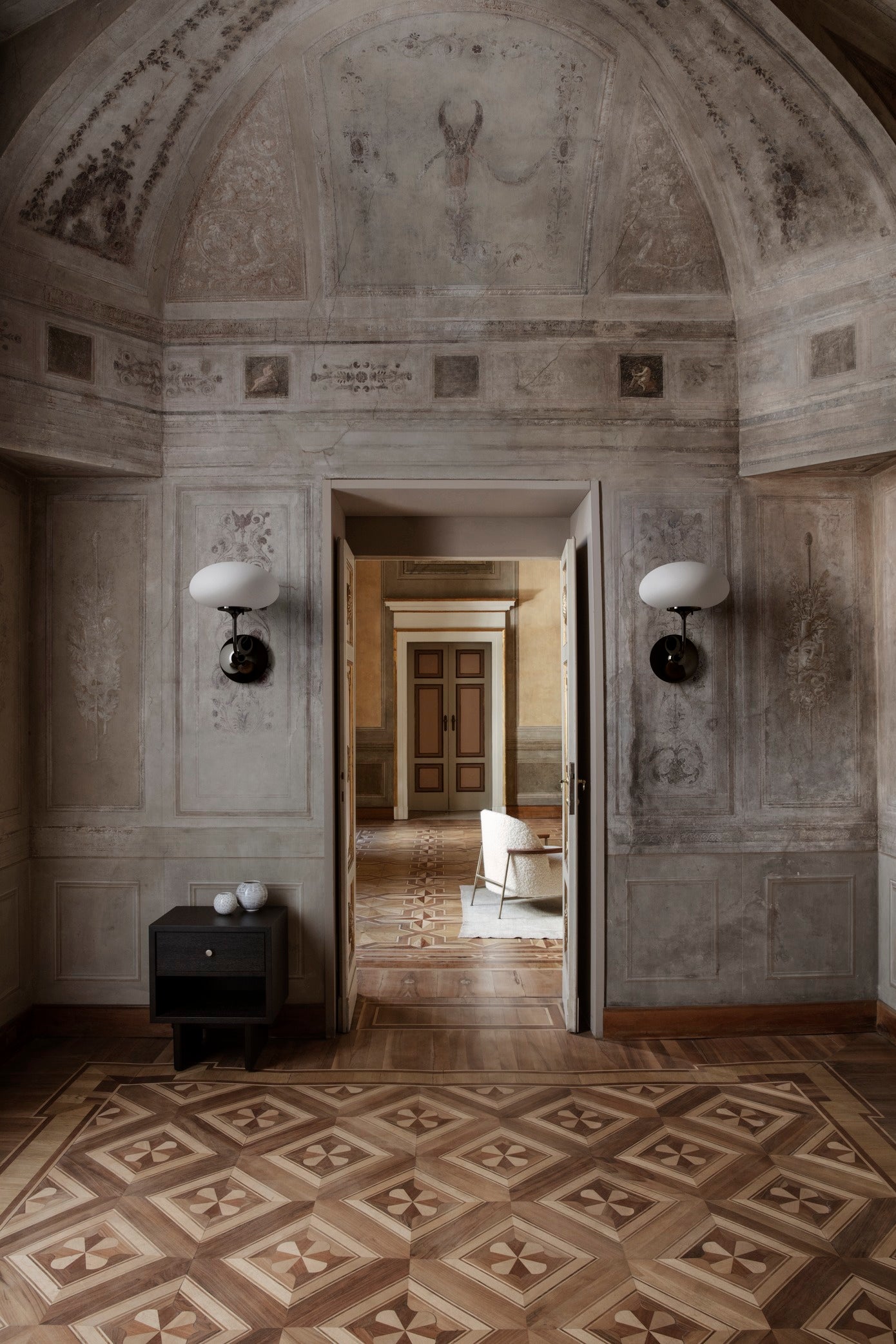 STEMLITE wall lamp black chrome