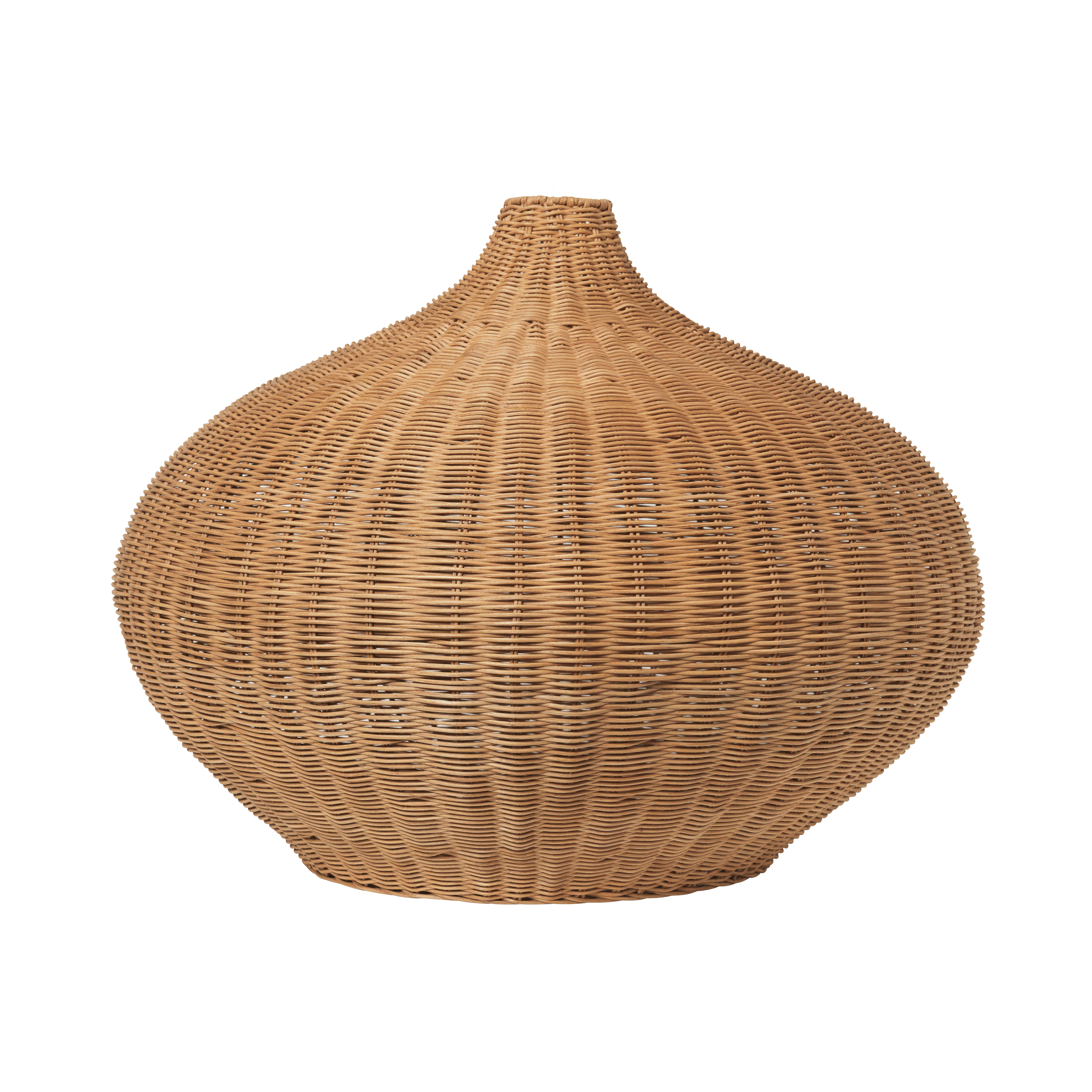 Geflochtener Bauchrattan -Lampenschirm