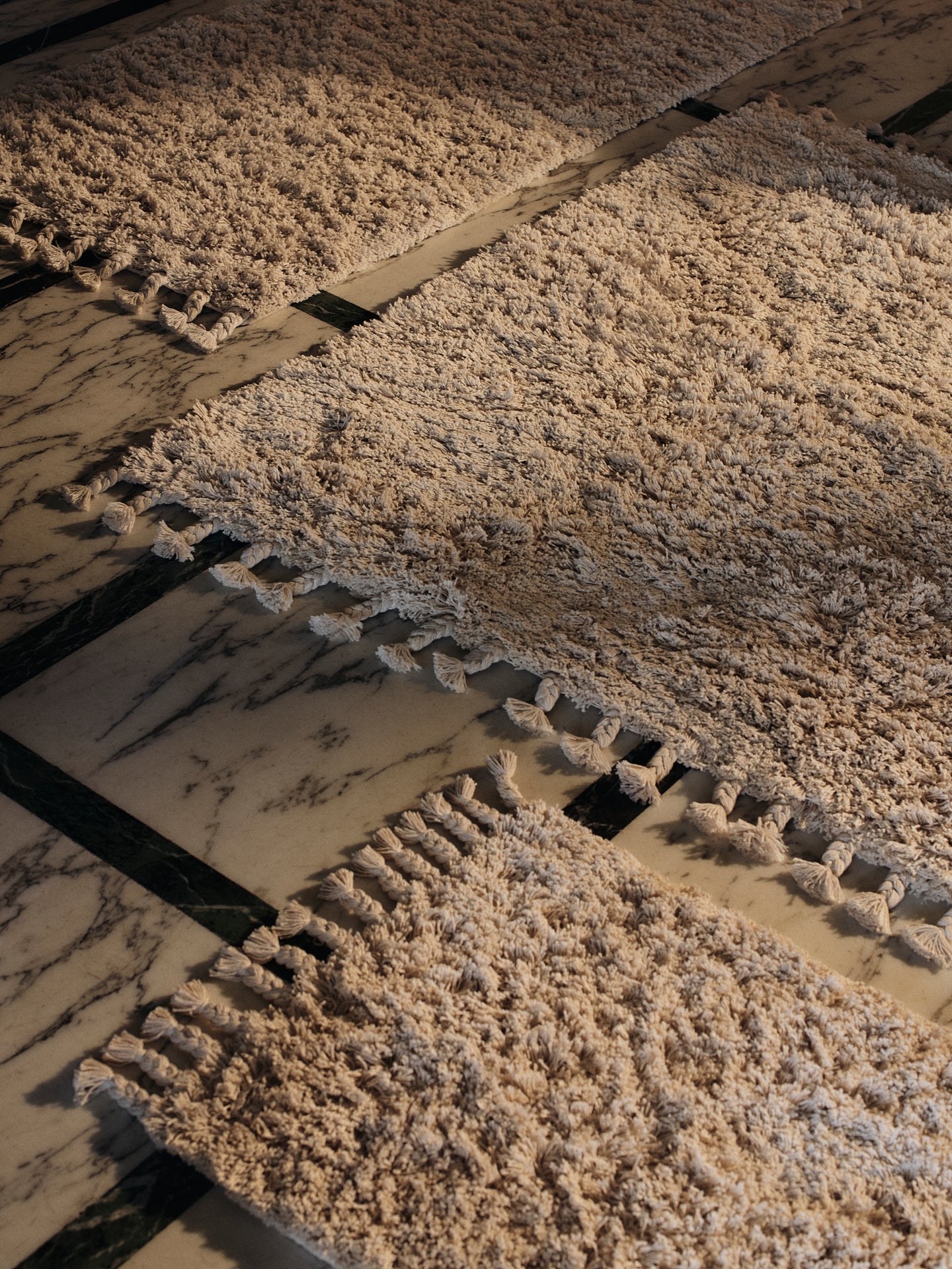 Teppich AMASS LANGHAAR beige mit langem Flor
