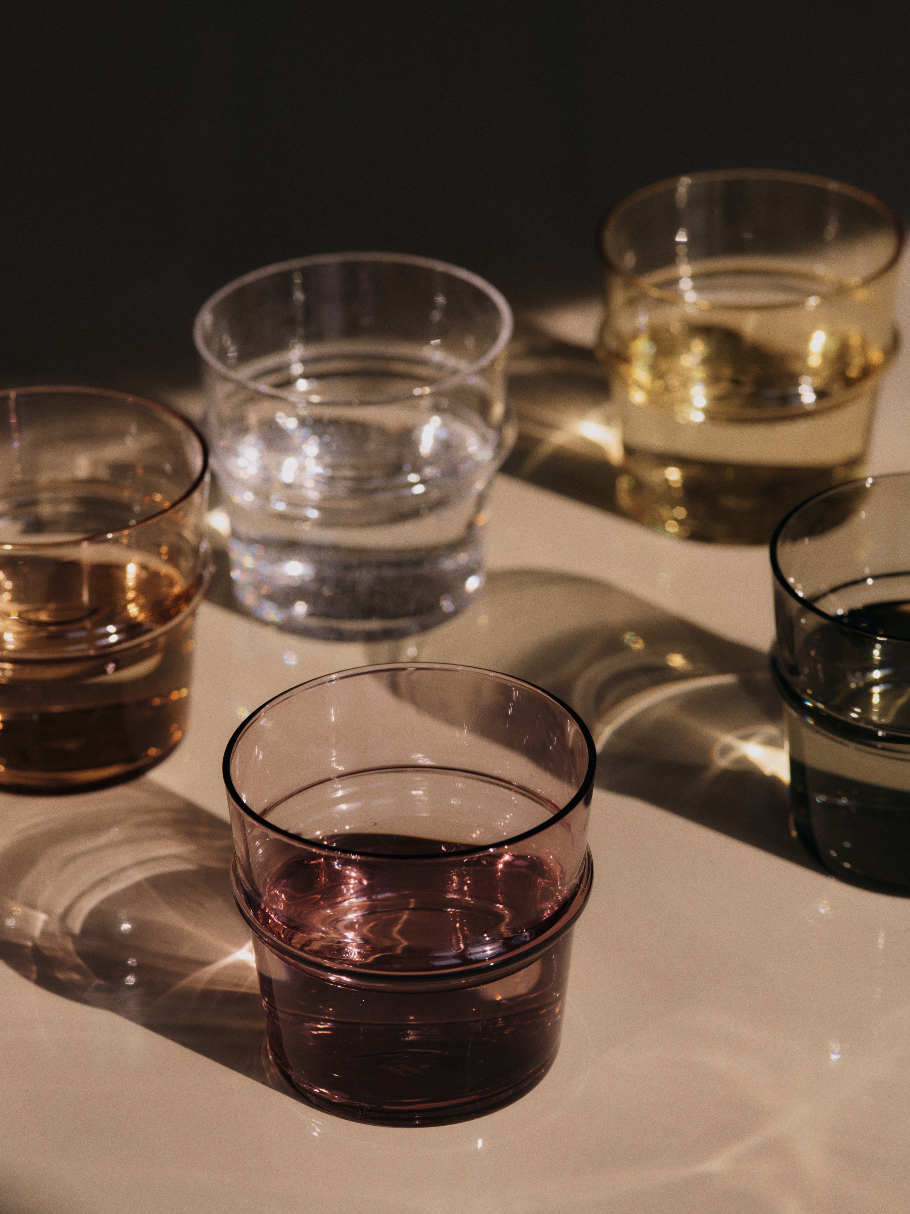Set van glazen BOYA paarse glas