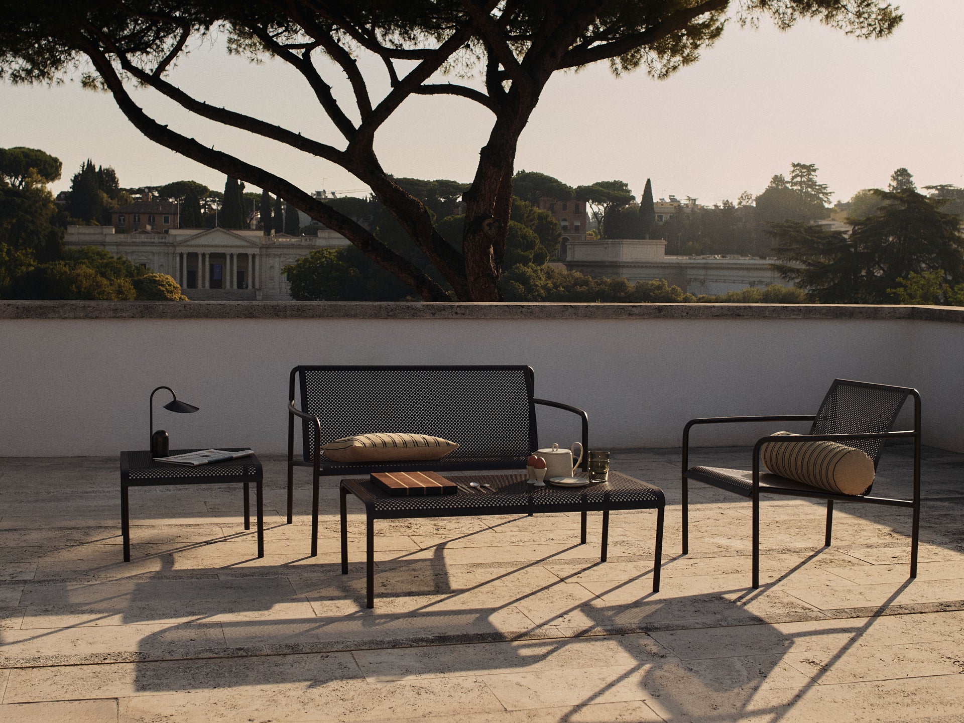 Garten-Sofa für 2 Personen DAPPLE dunkle Schokolade