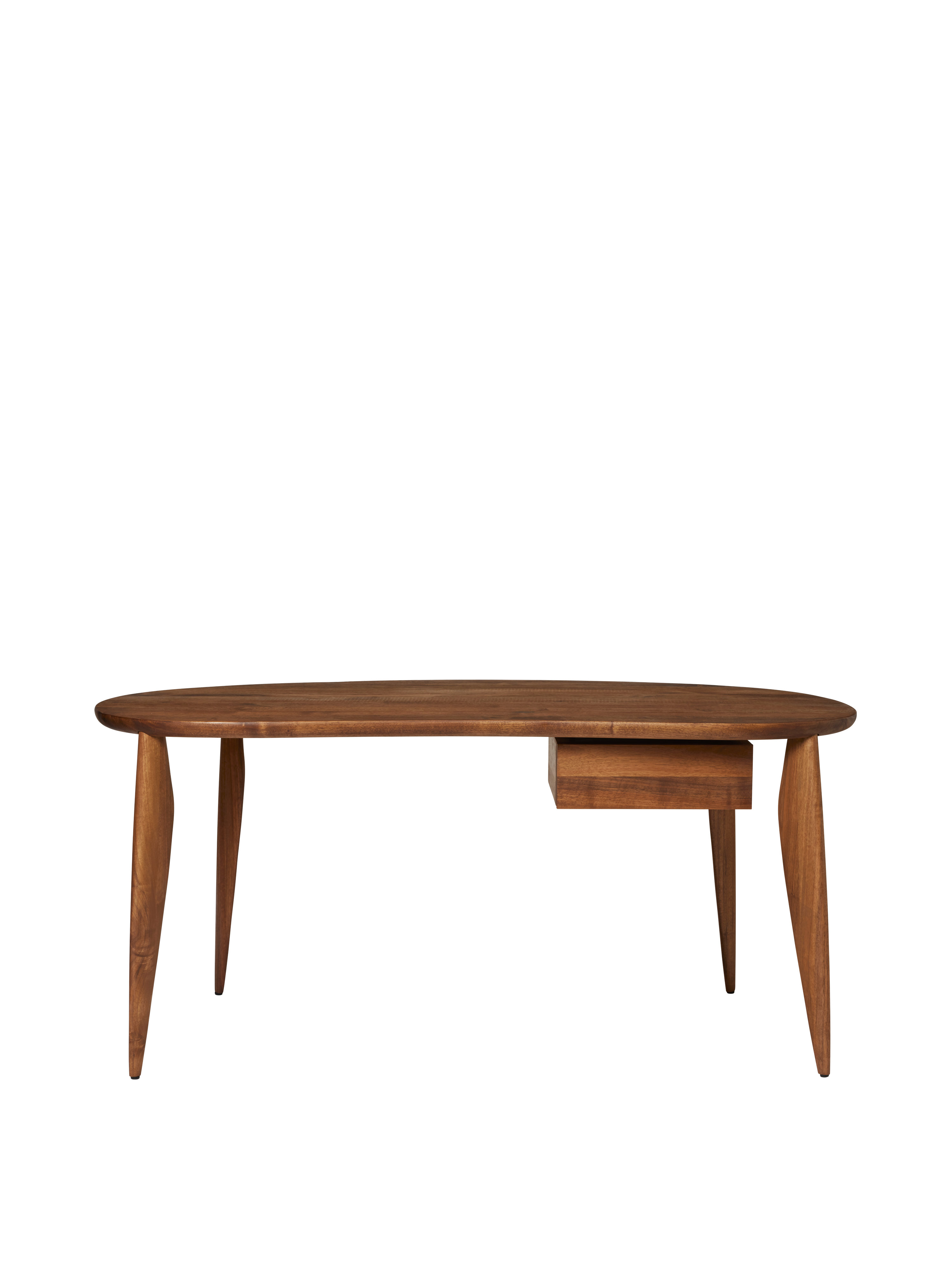 Desk with drawer FEVE walnut wood