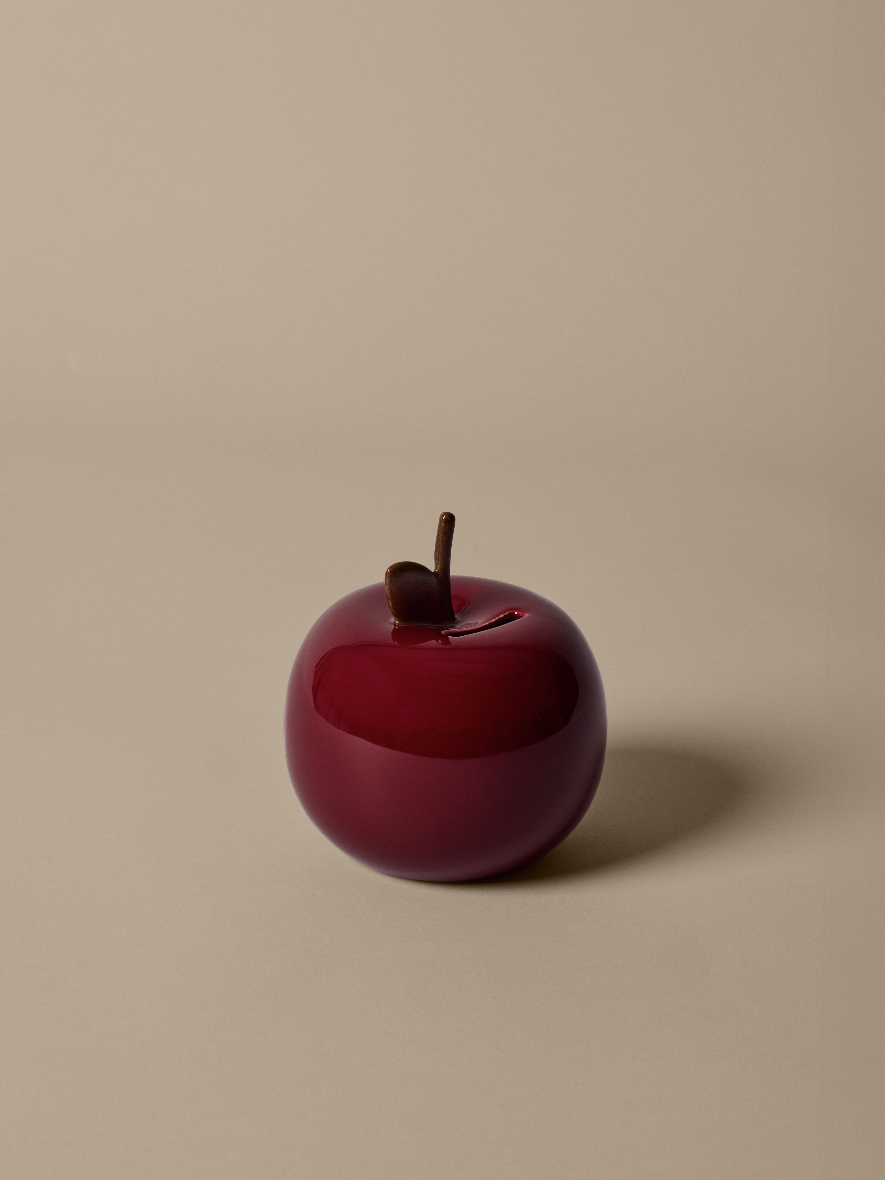 red APPLE piggy bank