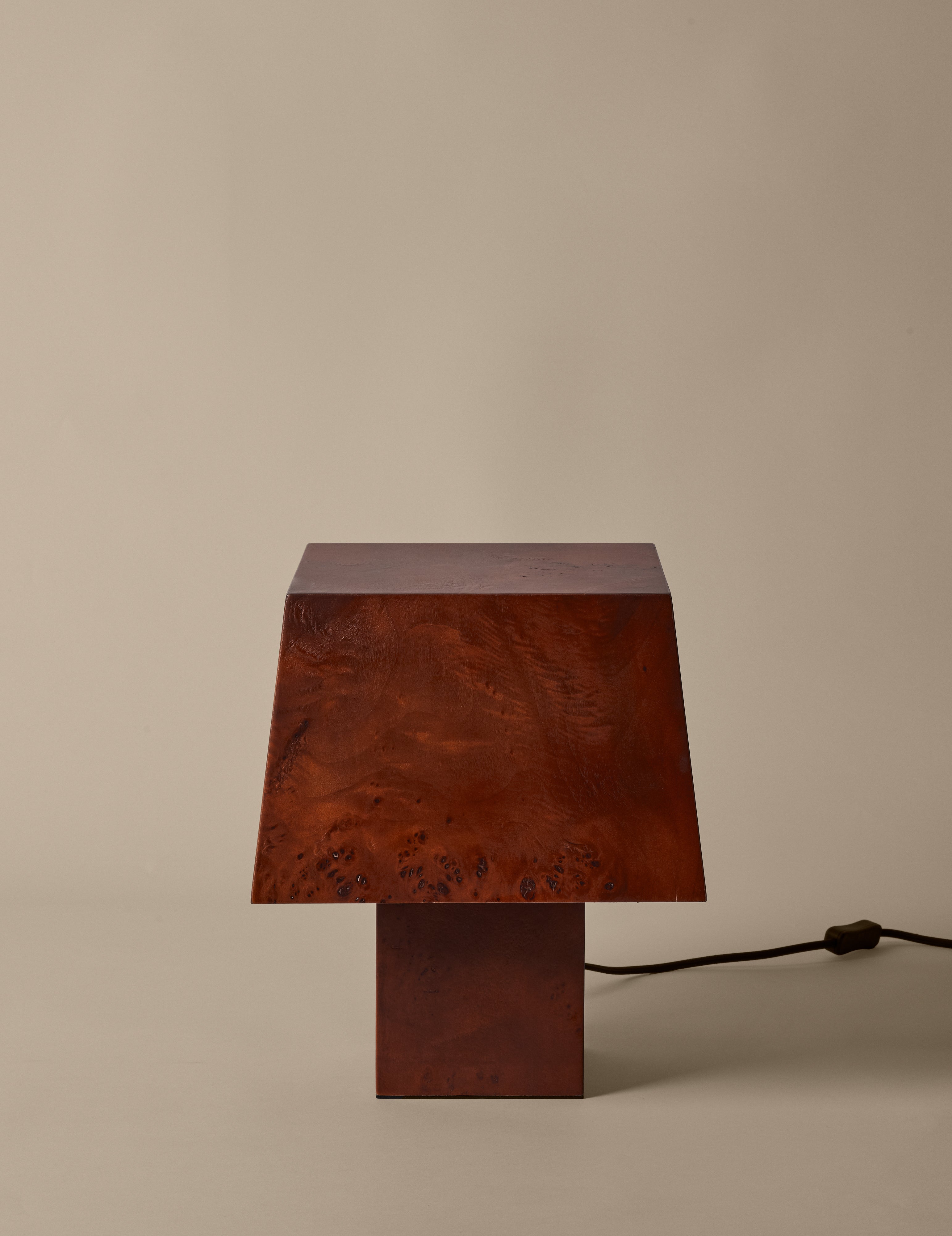 Tischlampe BURL dunkelbraun Furnier