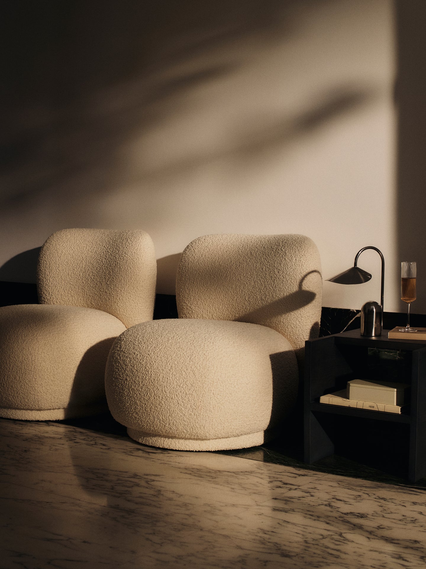 Set champagneglazen RIPPLE FLUTES van glas