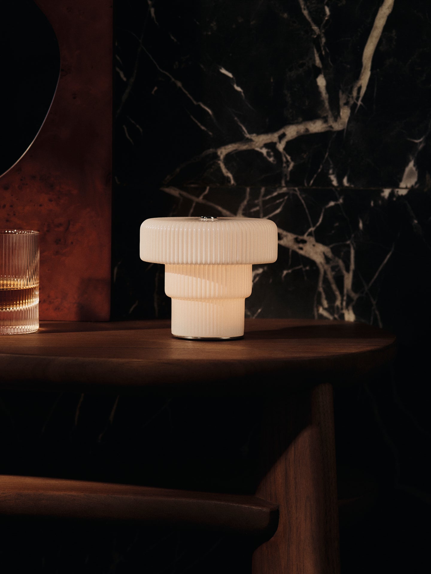 Draagbare lamp RIPPLE wit