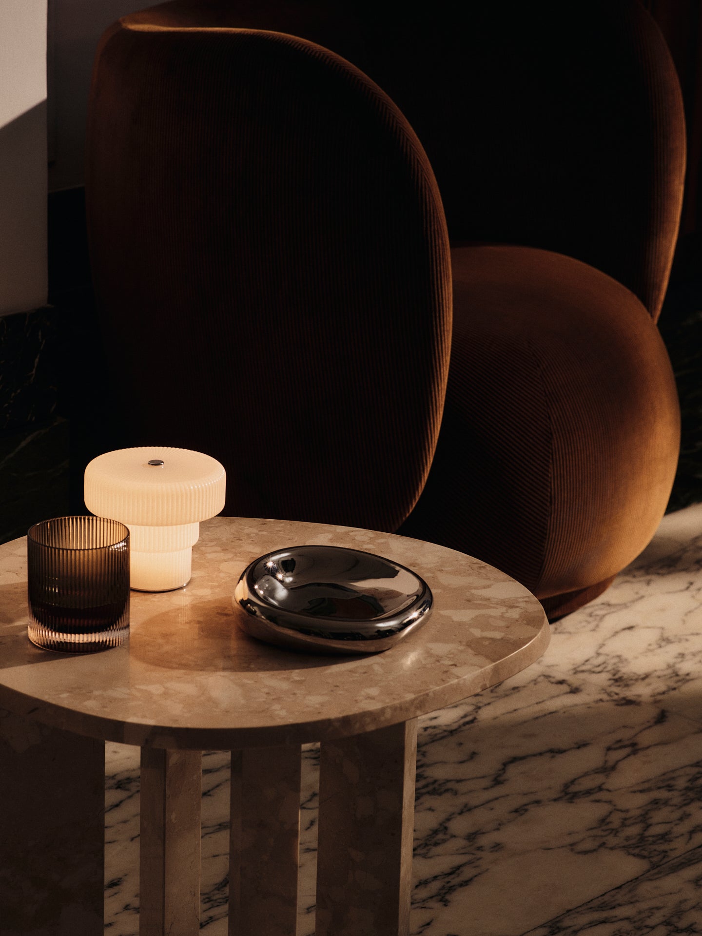 Draagbare lamp RIPPLE wit