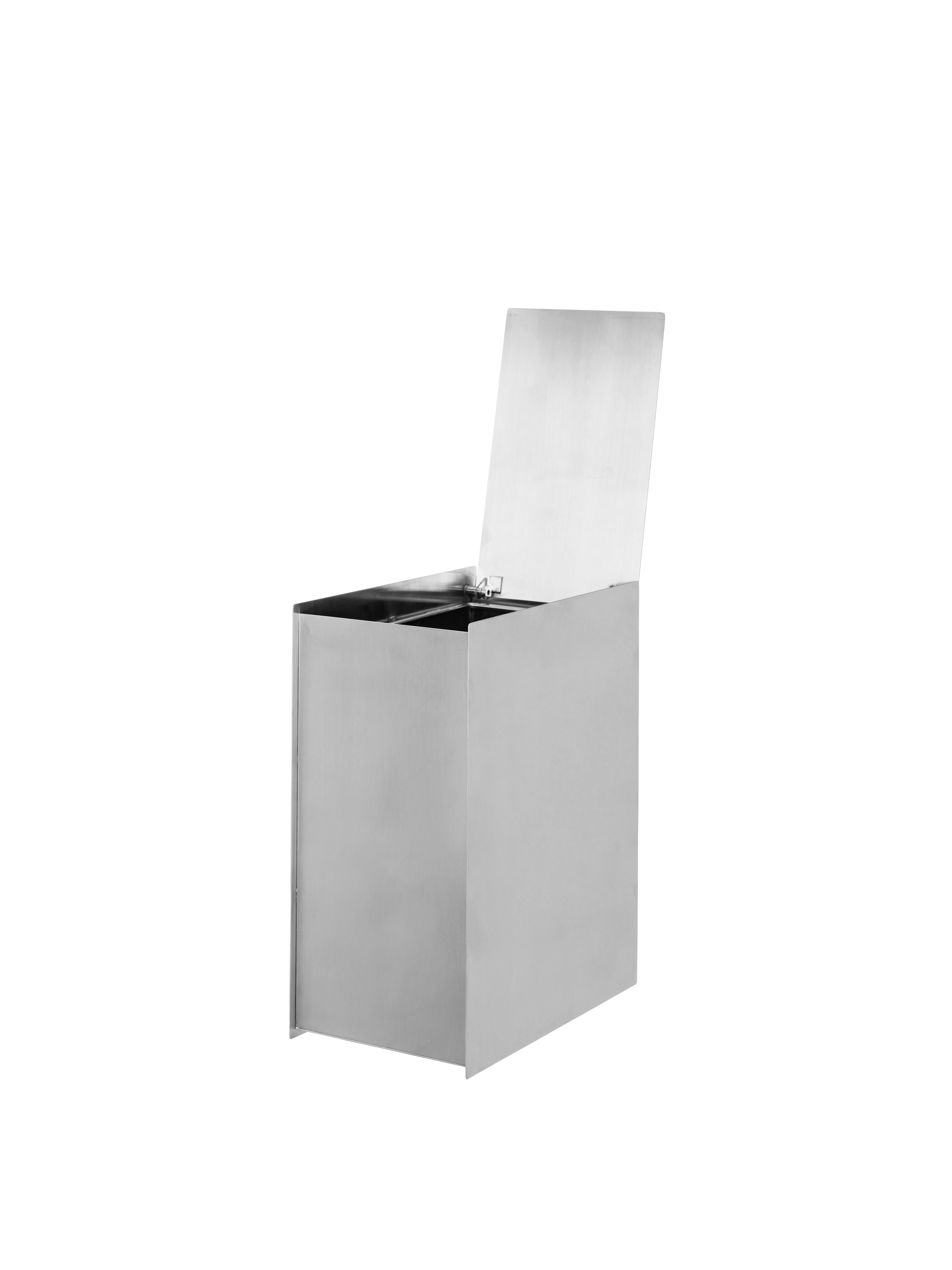 SAMA brushed steel trash can