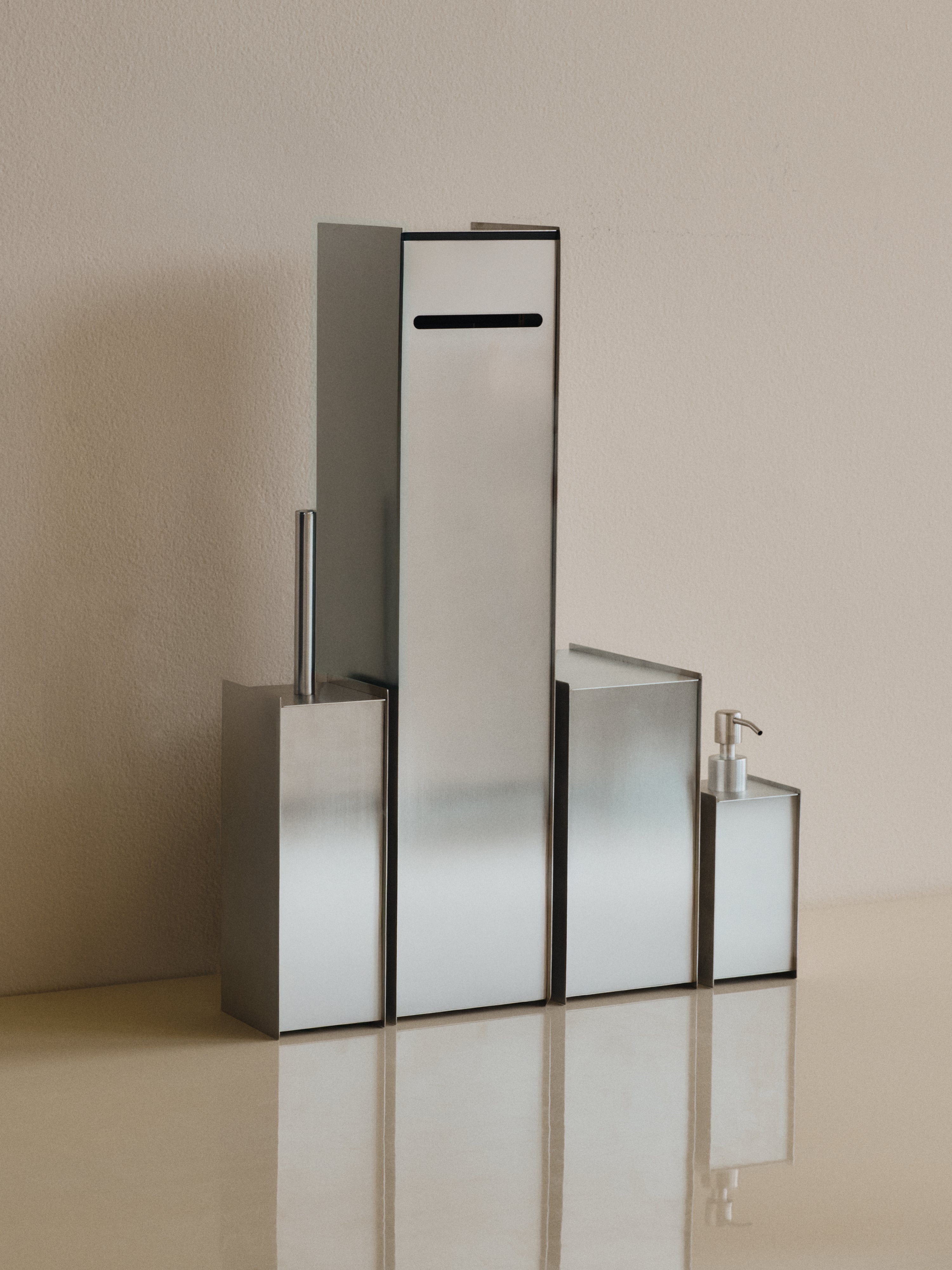 SAMA Brushed Steel Toilet Paper Holder