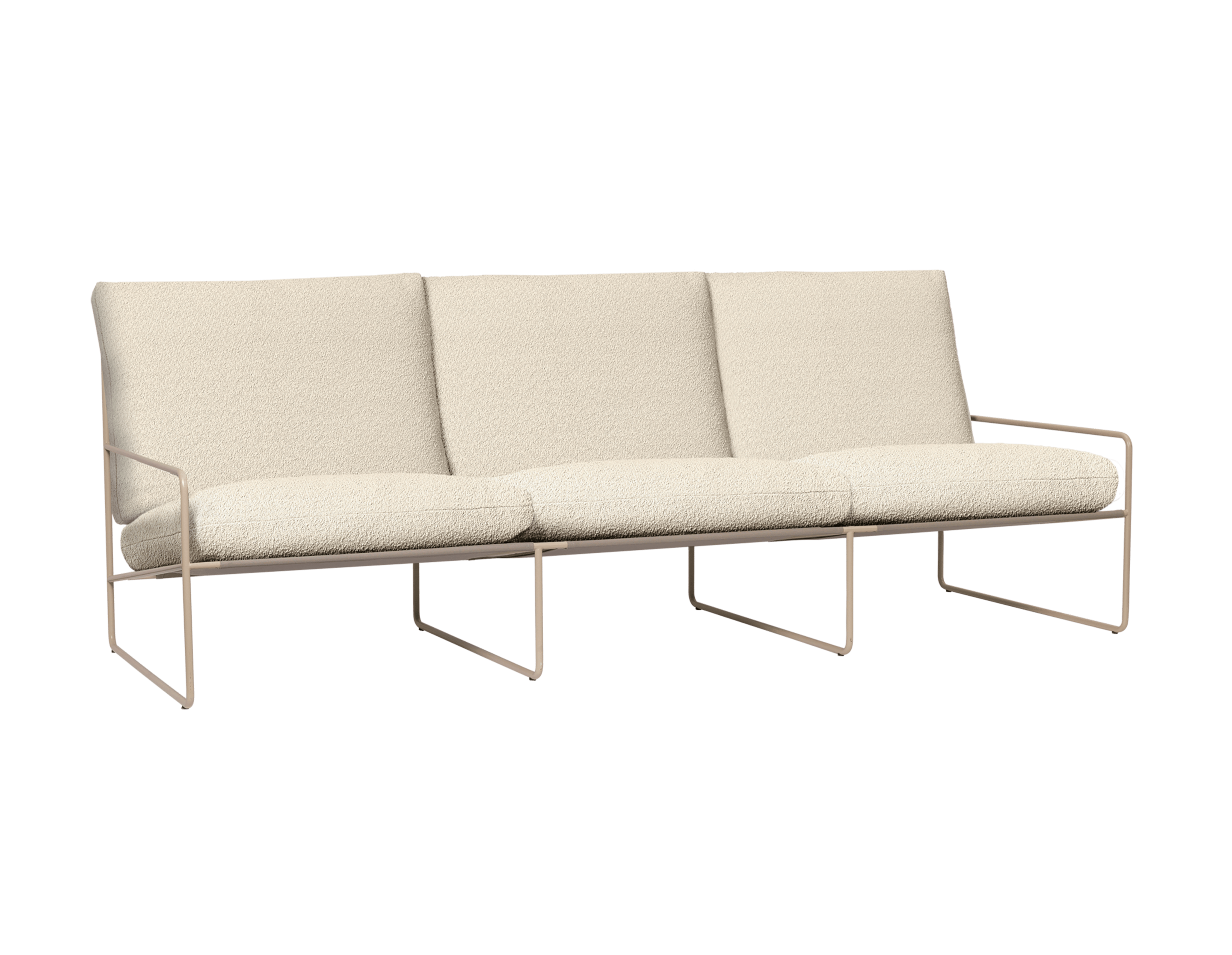 3-zits buitenbank DESERT gebroken wit met beige basis