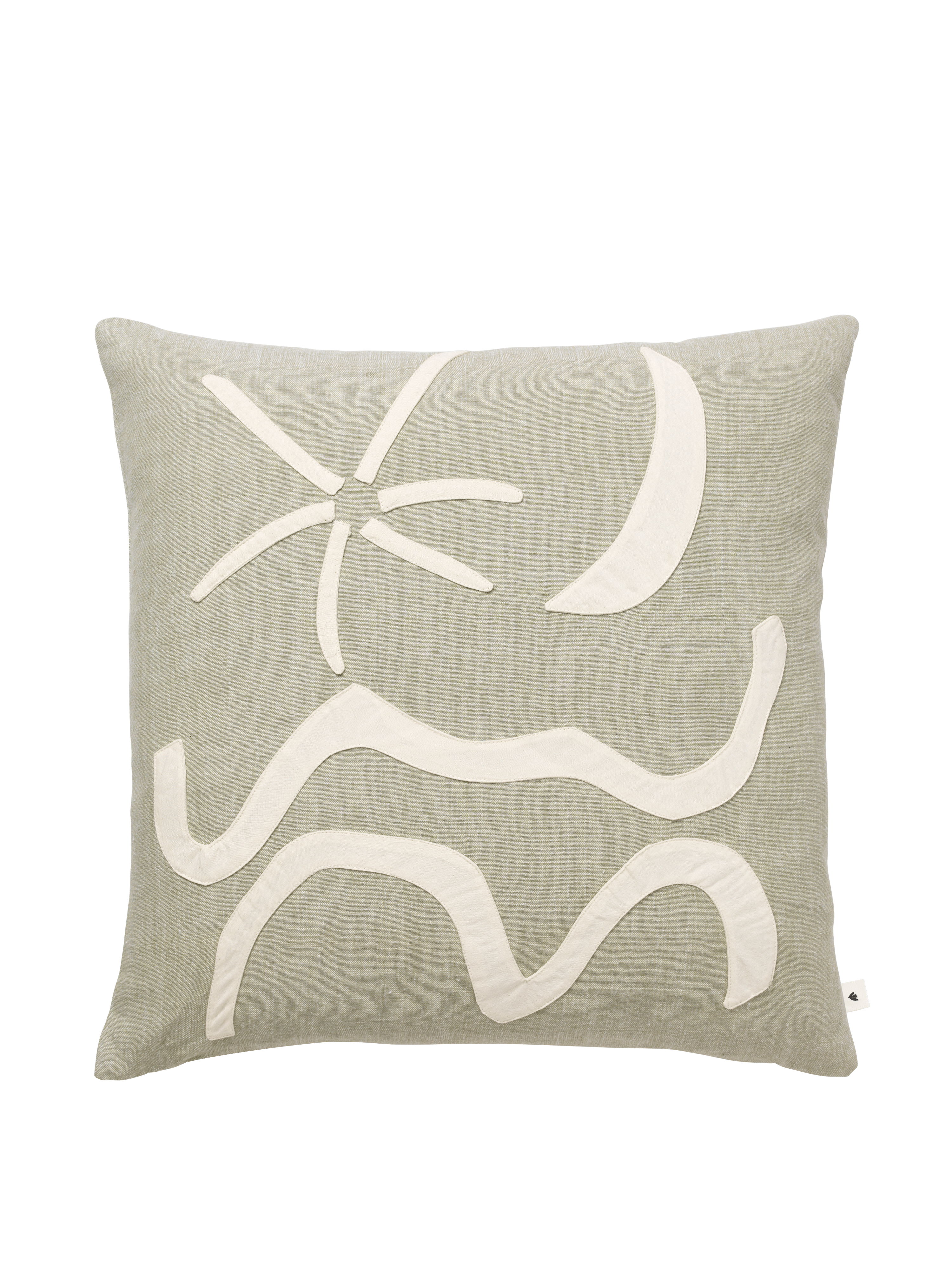 KOVE APPLIQUÉ decorative pillow light green