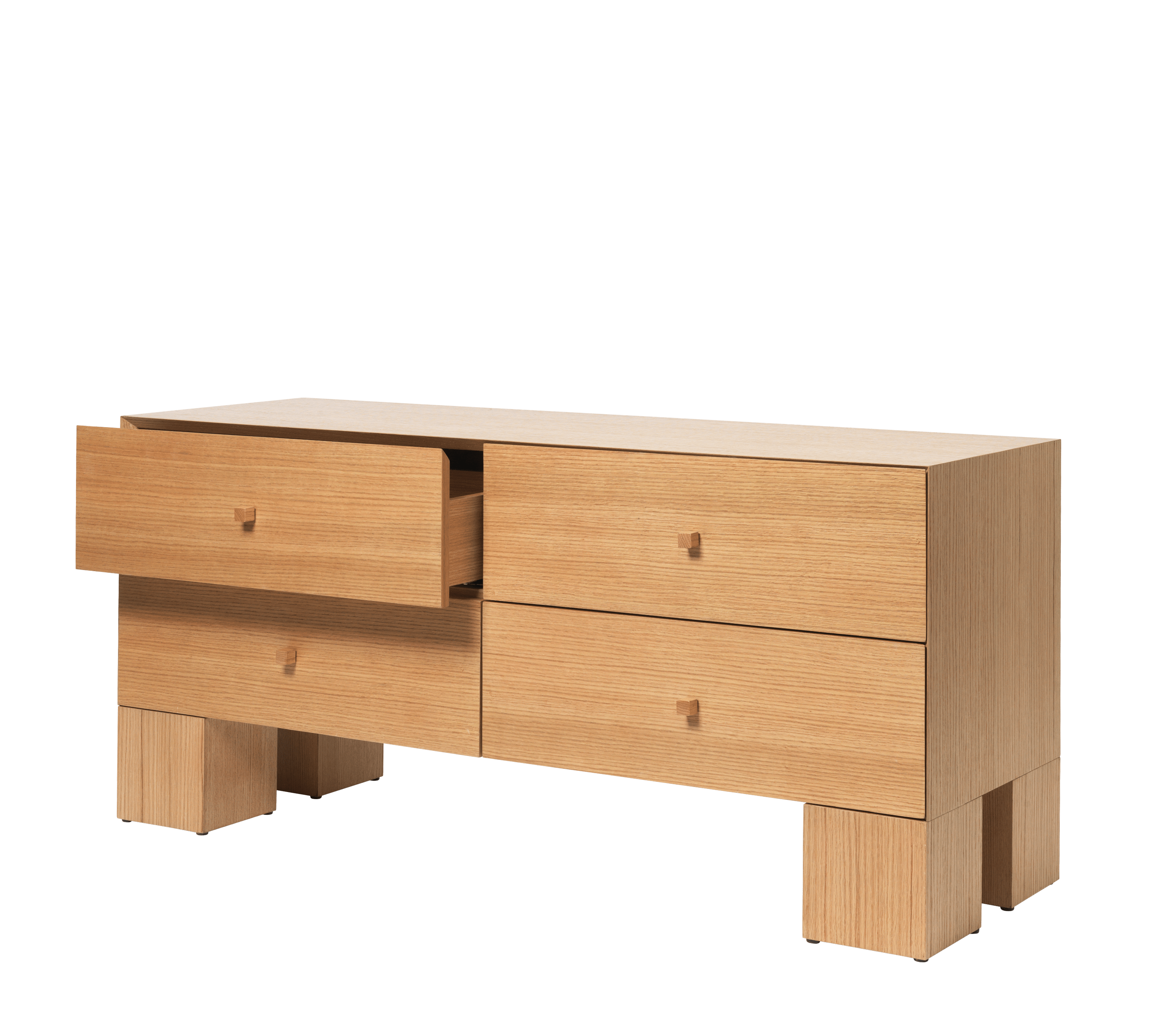 KUBEN Chest of Drawers in Oak Veneer