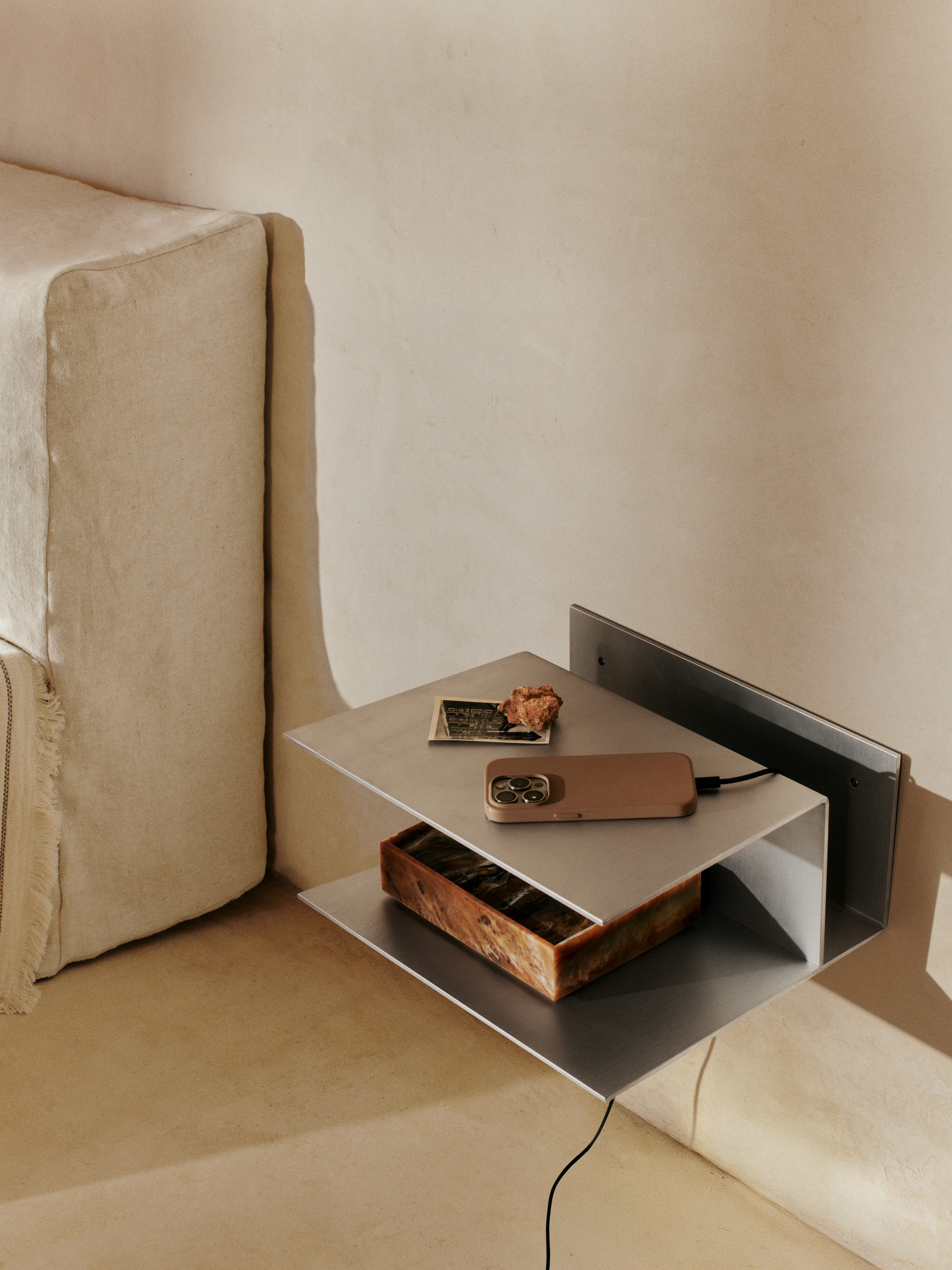 LAGER aluminum nightstand