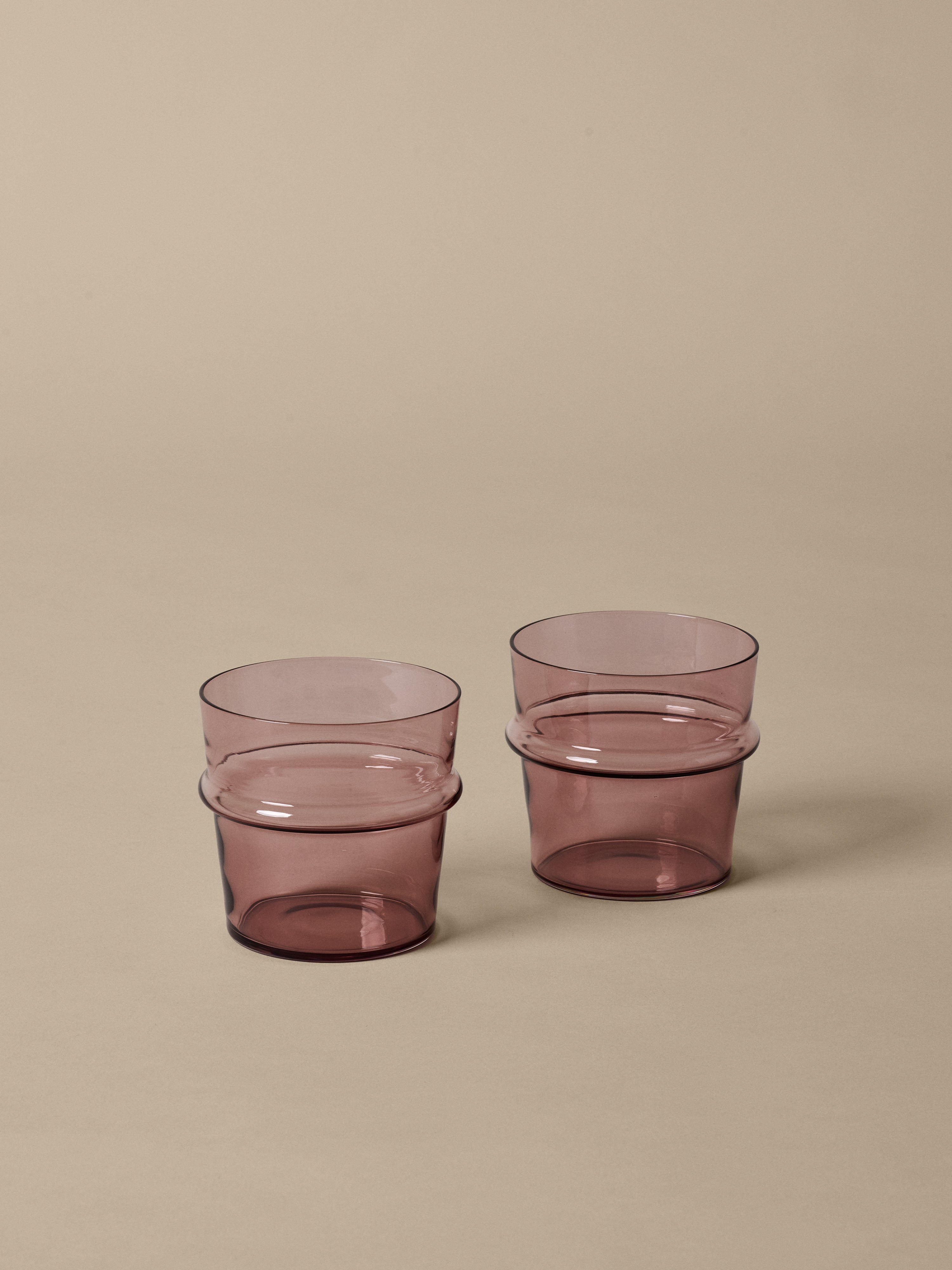 Set van glazen BOYA paarse glas