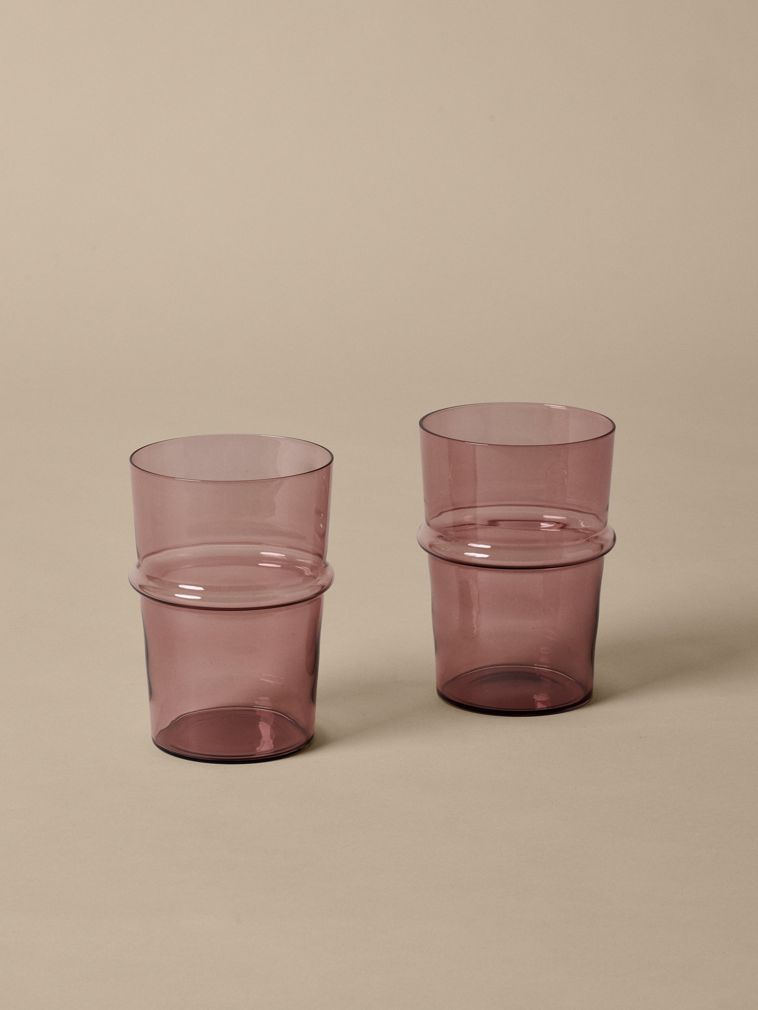 Set van glazen BOYA paarse glas
