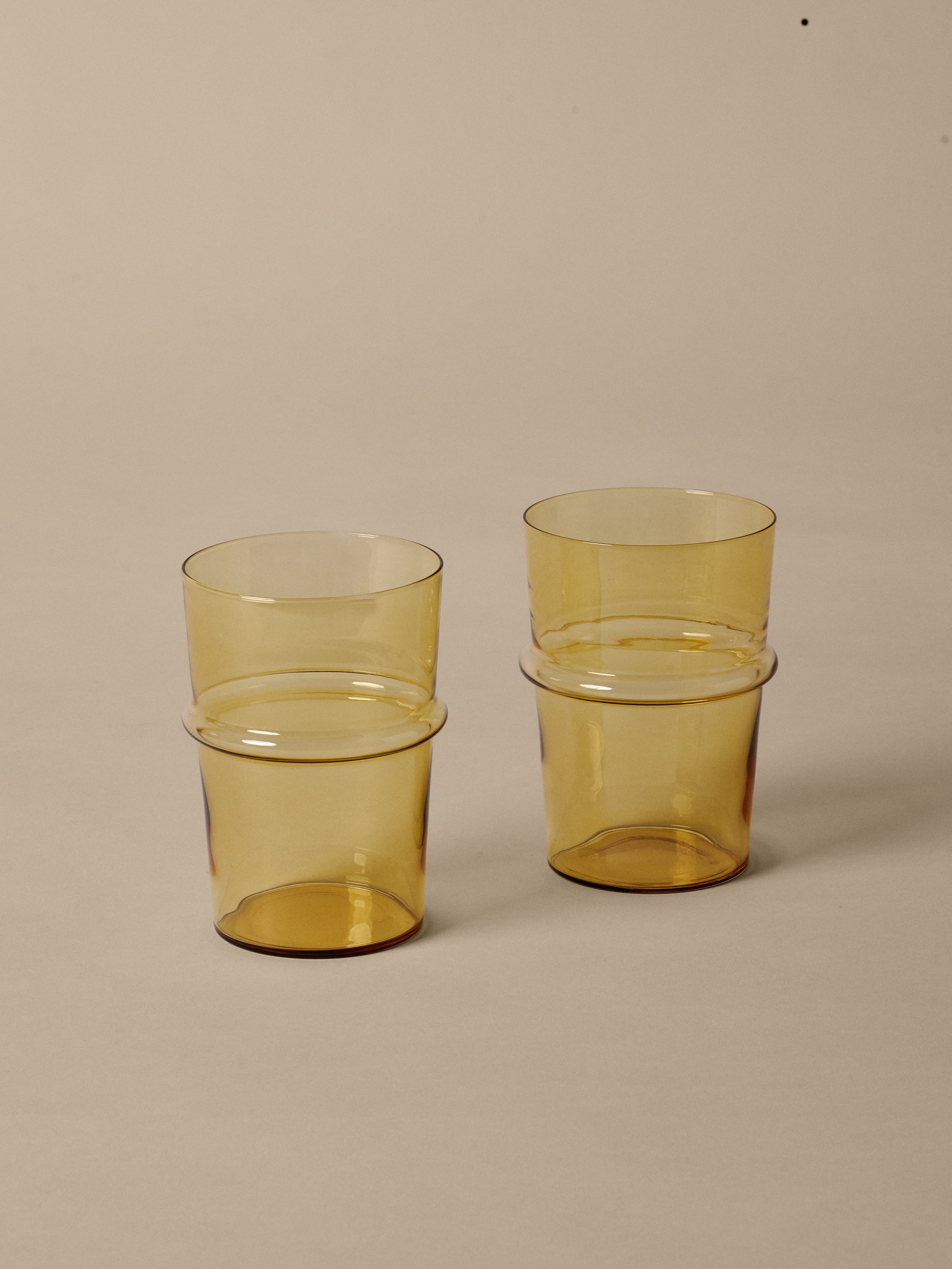 Set von Gläsern BOYA gelbes Glas