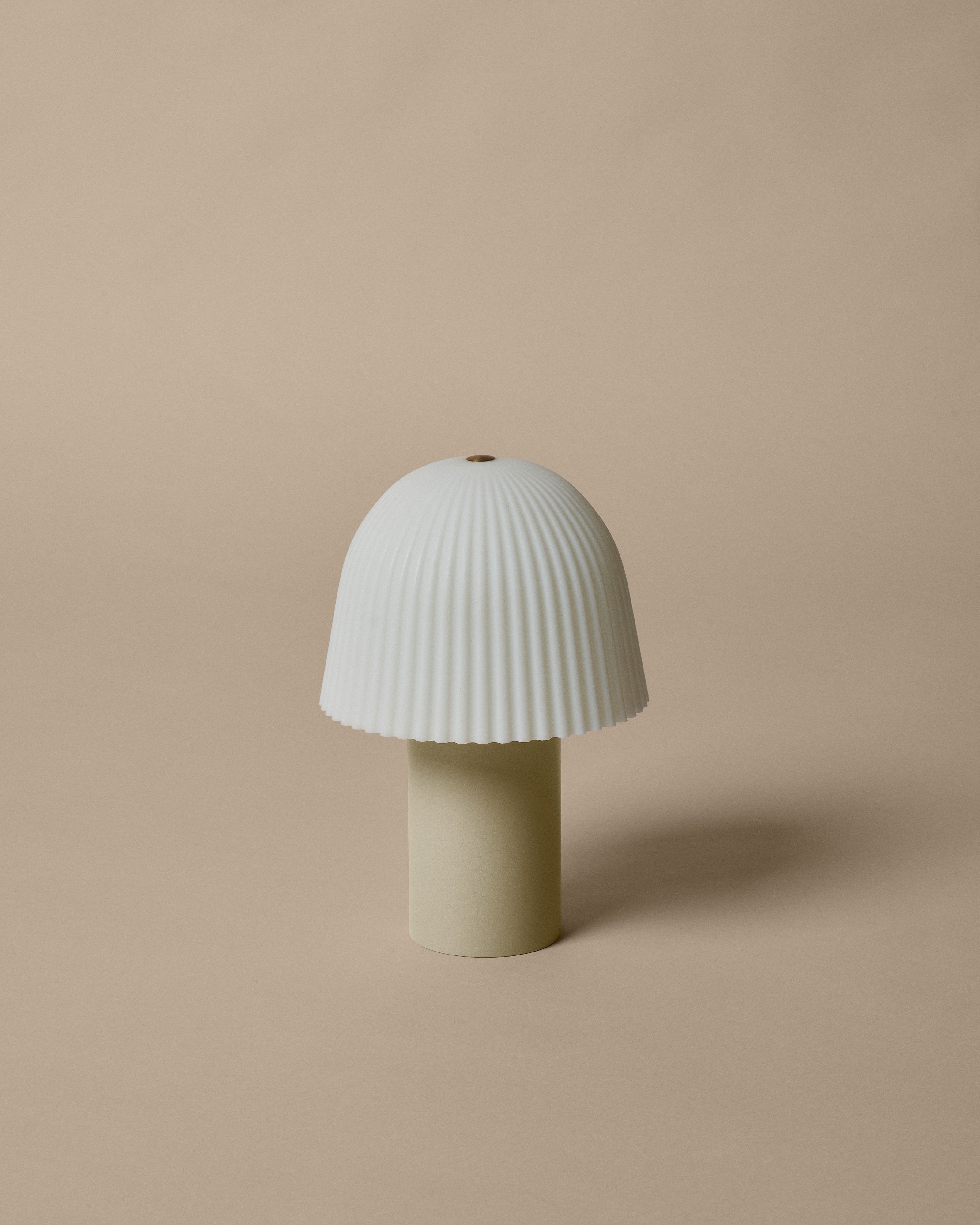 Tragbare Lampe FRILL gebrochenes Weiß mit Beige