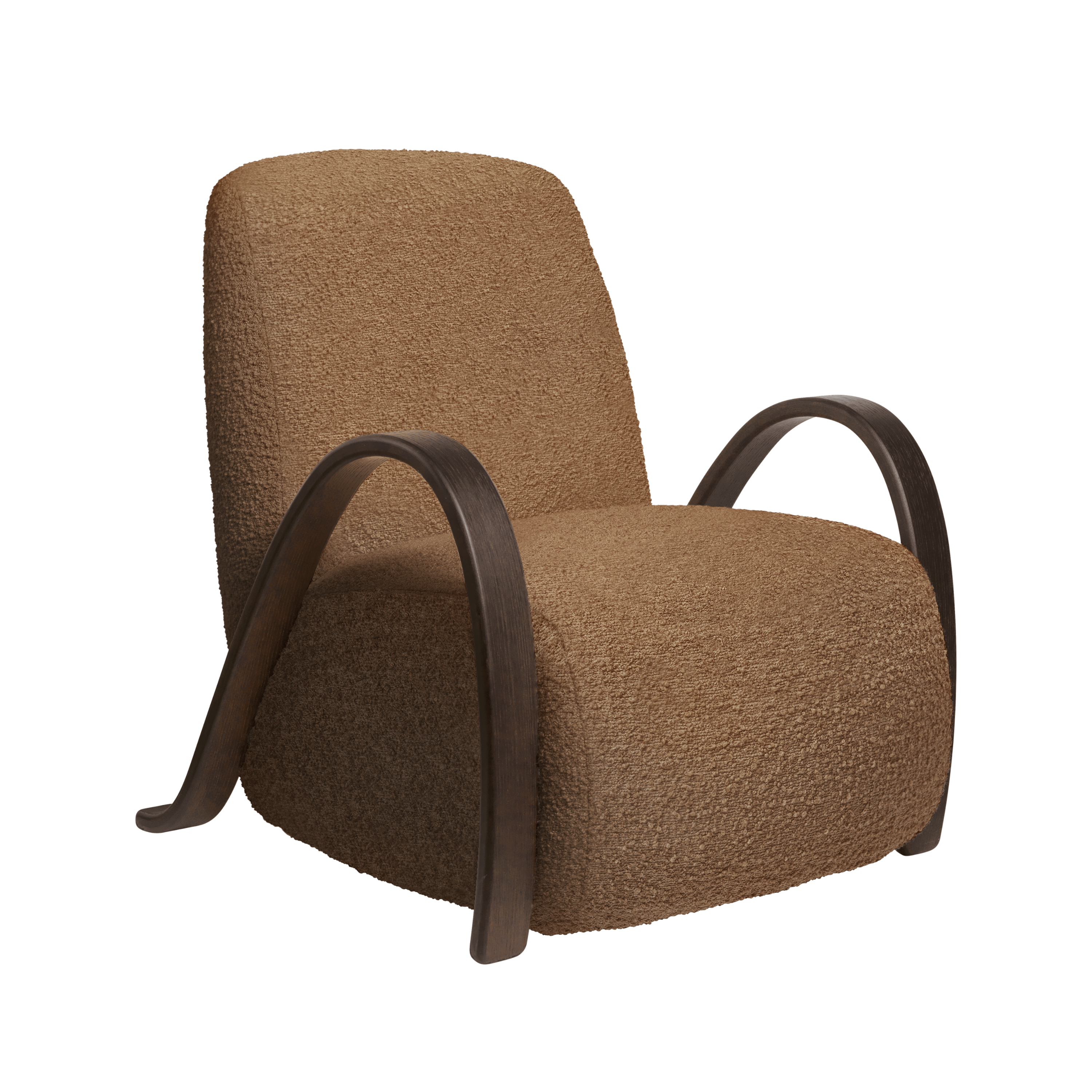 Sessel BUUR LOUNGE braun Boucle