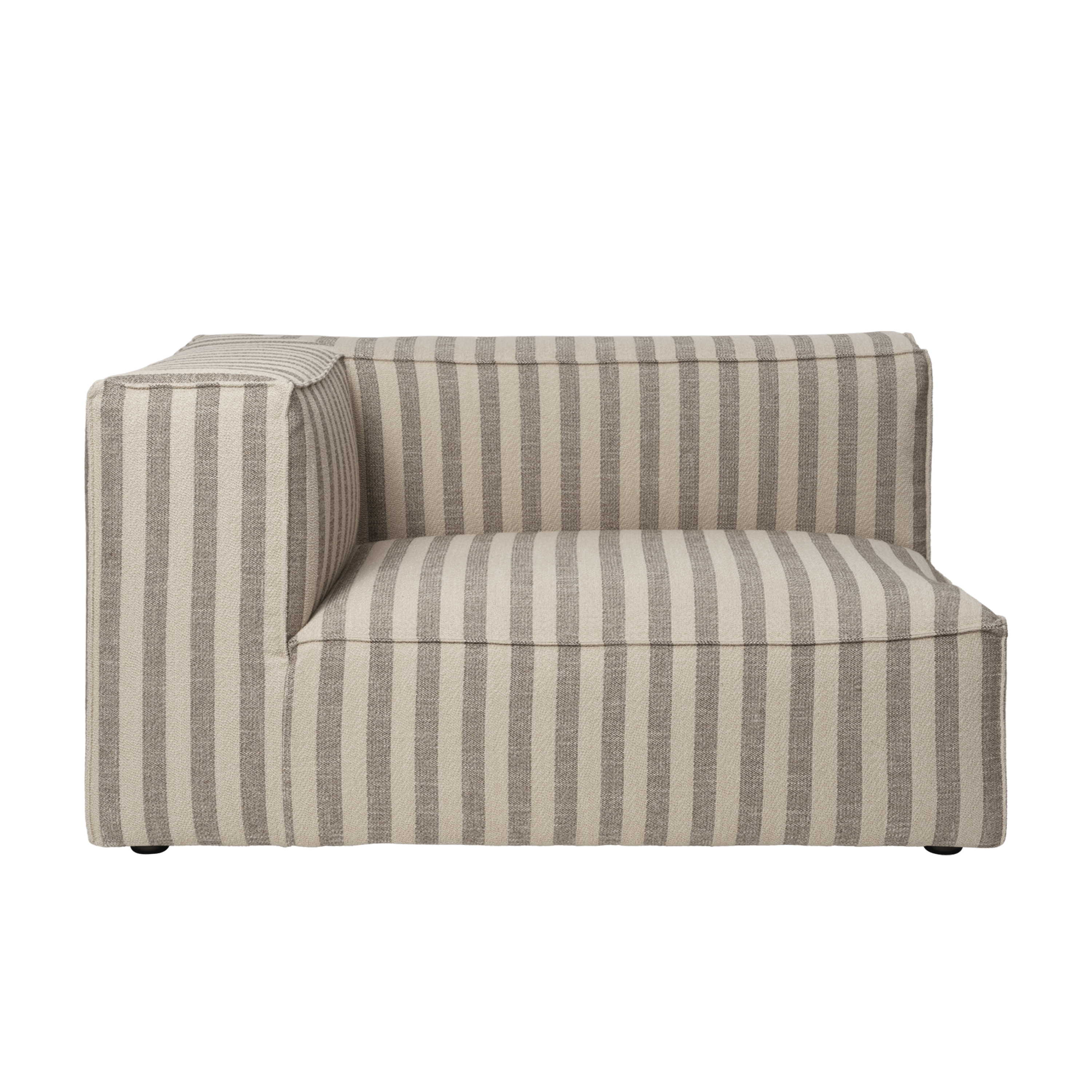 Modulaire bank CATENA Louisiana - linker eindelement in zandkleur met gebroken wit