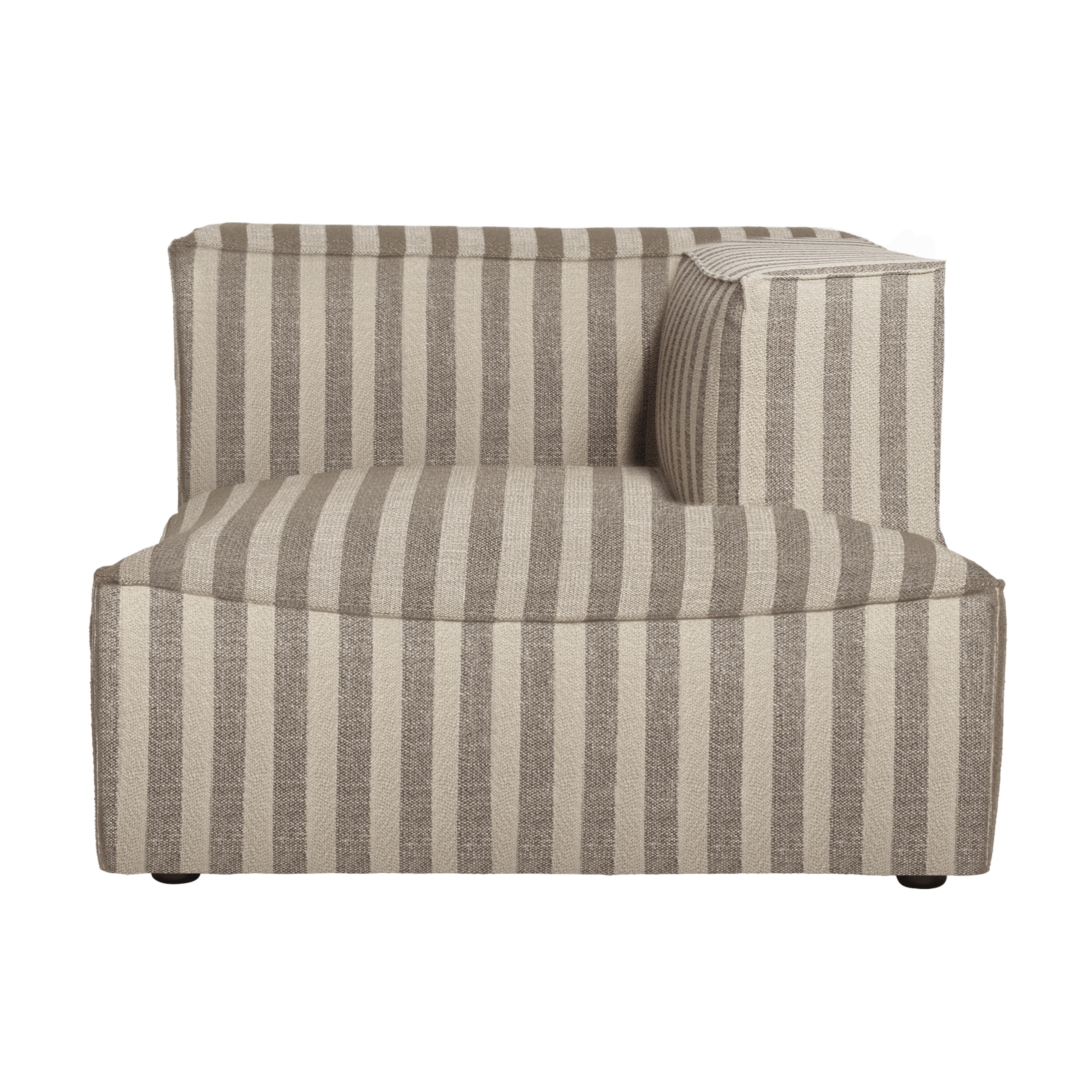 Rechtsseitiger Szezlong CATENA Louisiana sandfarben mit gebrochenem Weiß