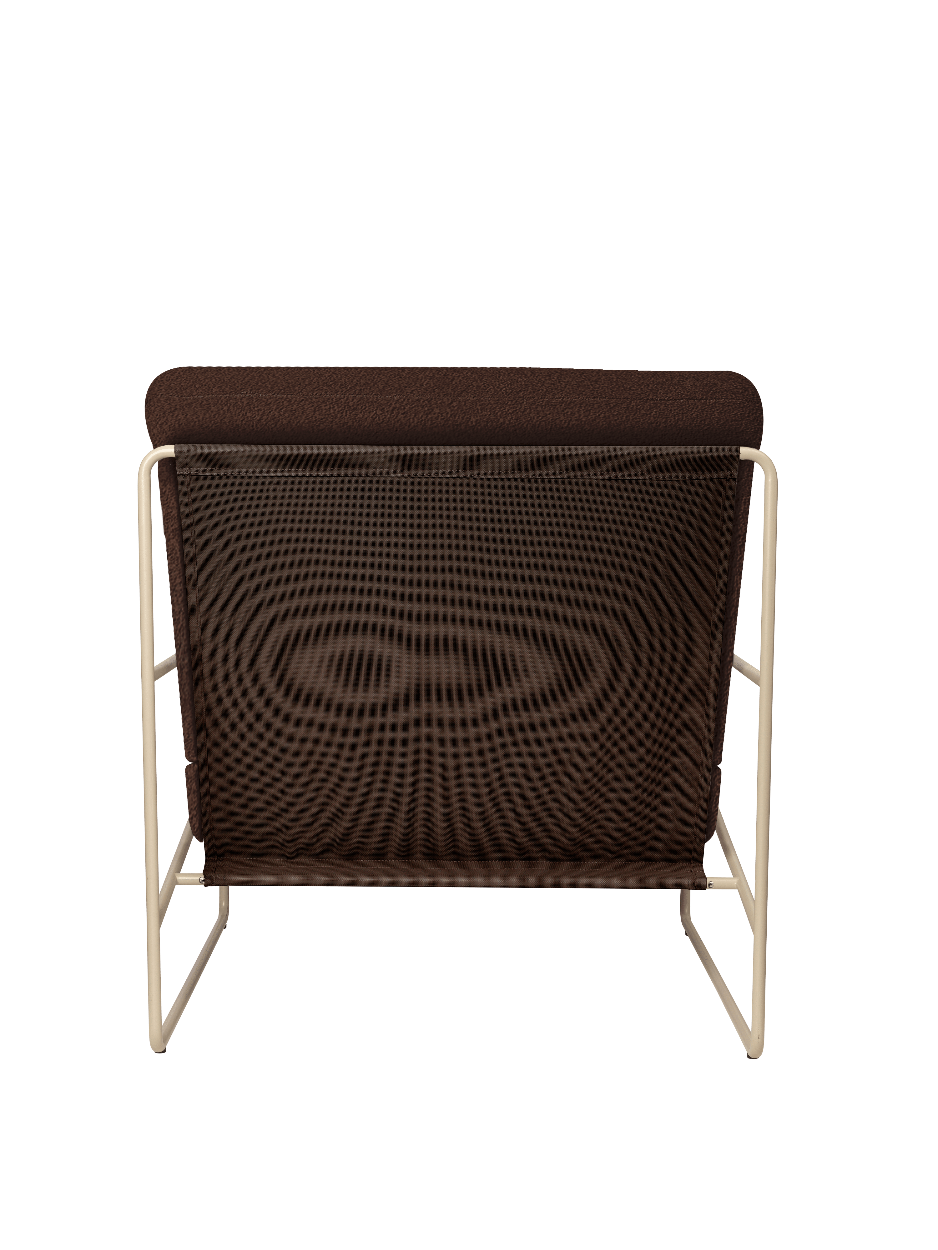 DESERT Outdoor Armchair in Brown Boucle with Beige Base