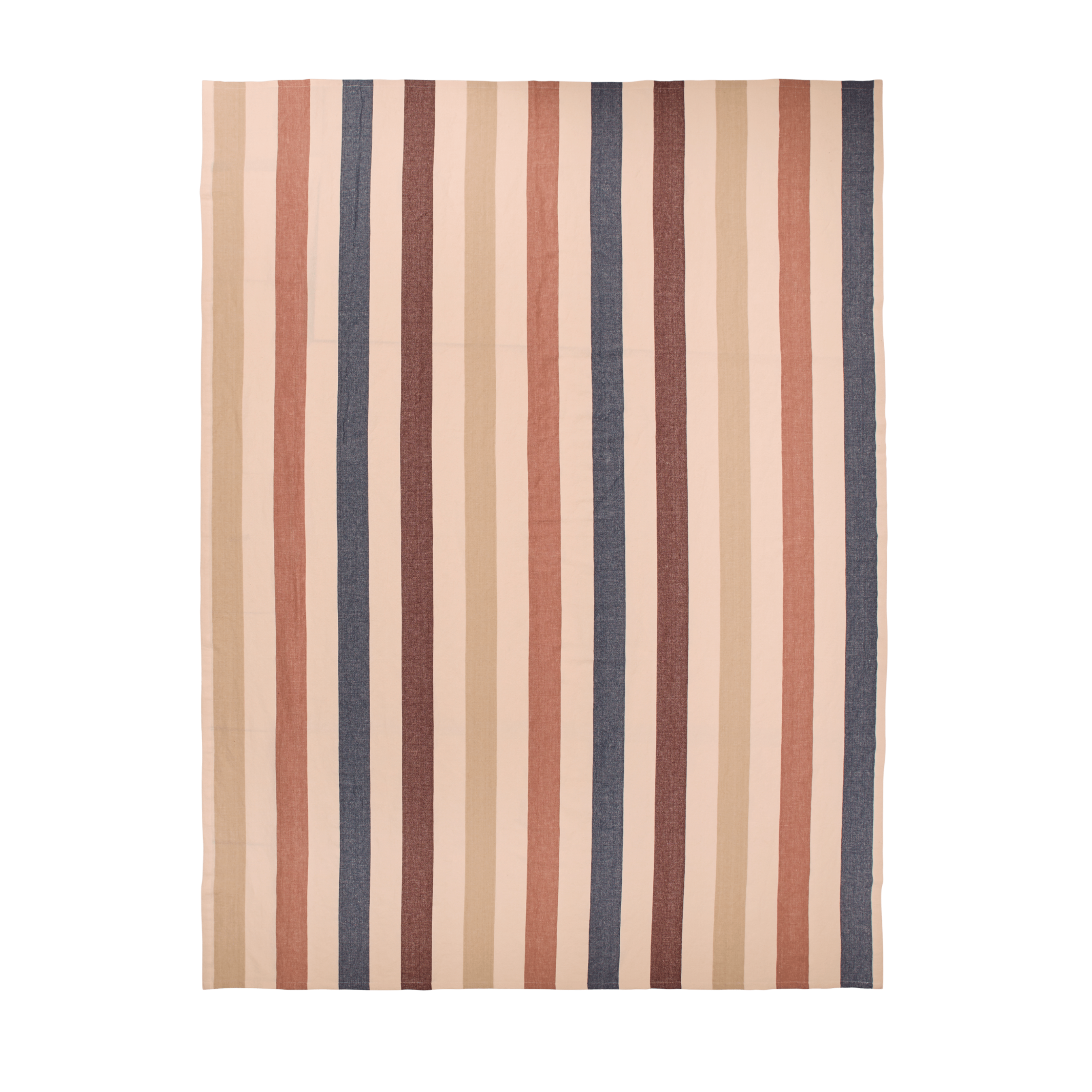 Hale Tablecloth in Beige with Coffee and Indigo