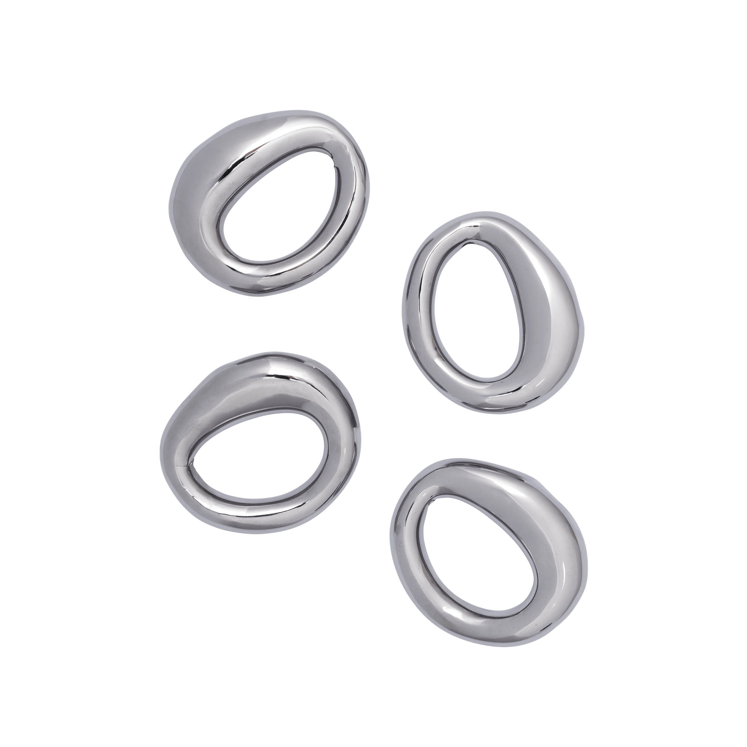 Set van servetringen ORRITH zilver