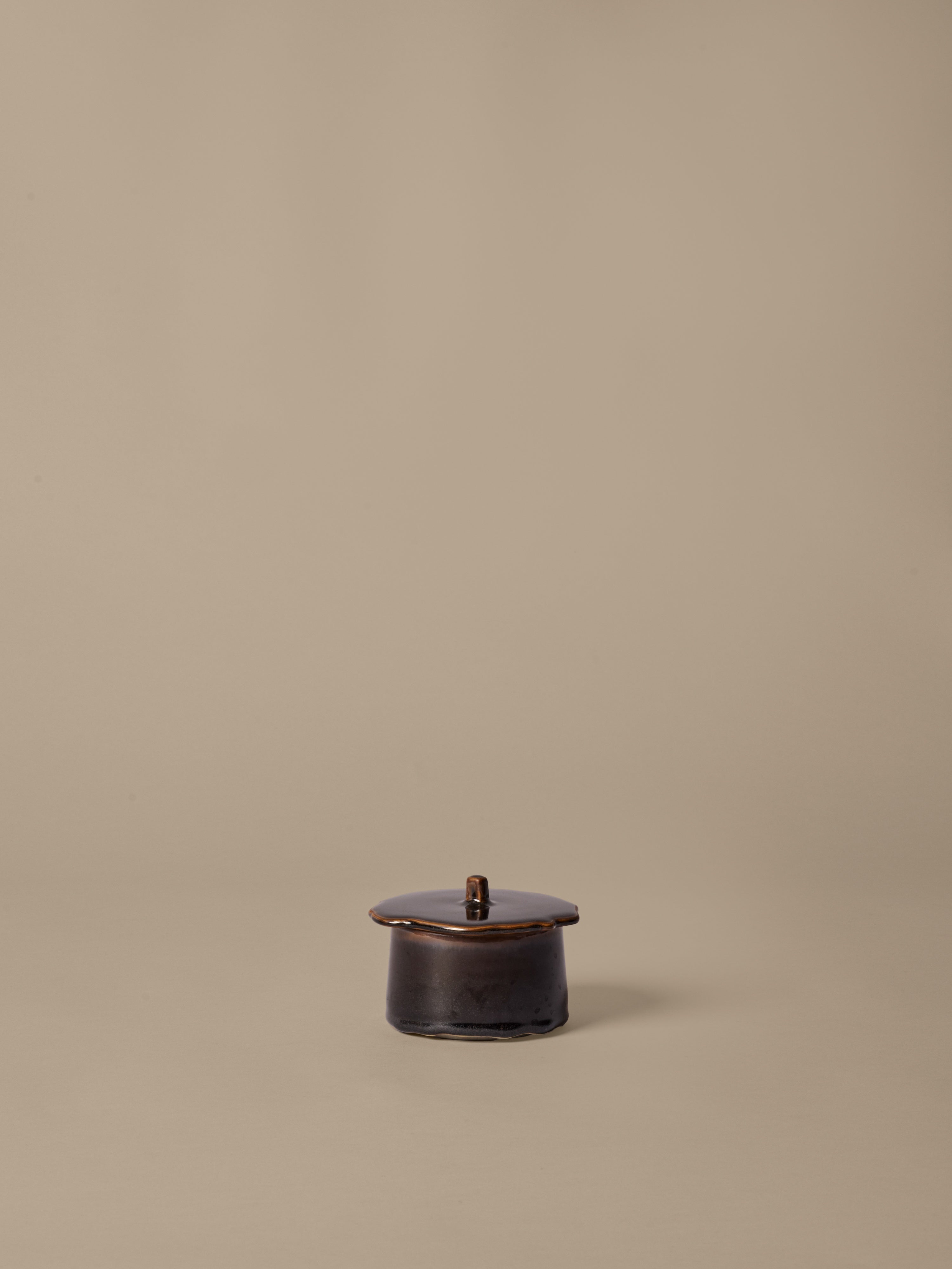 Brauner MARNEN Glasbehälter mit Deckel