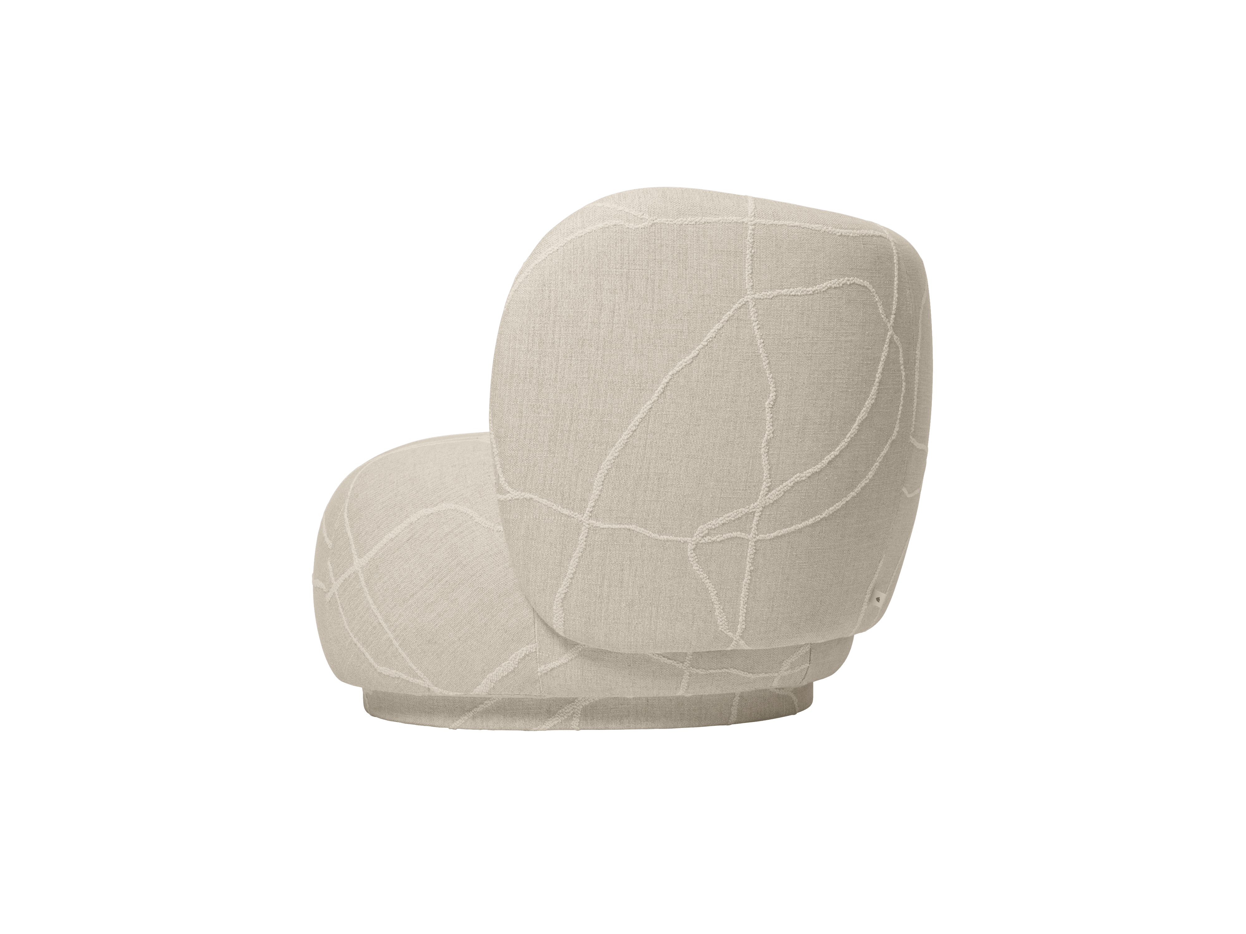 Modulares Sofa RICO Can Lis - Endelement rechts sandfarben mit Weiß