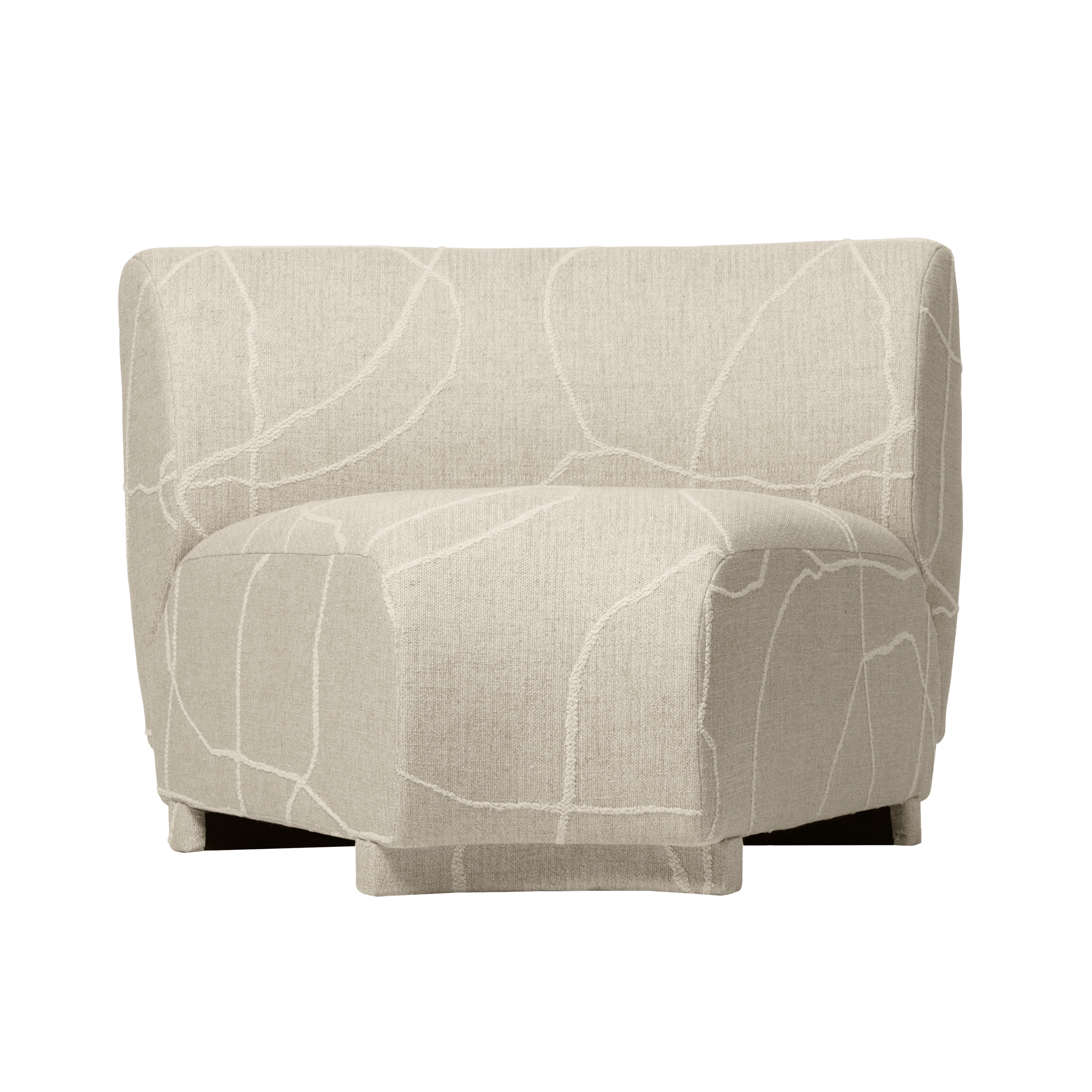 Modular Sofa RICO Can Lis - Corner Element in Sand with White