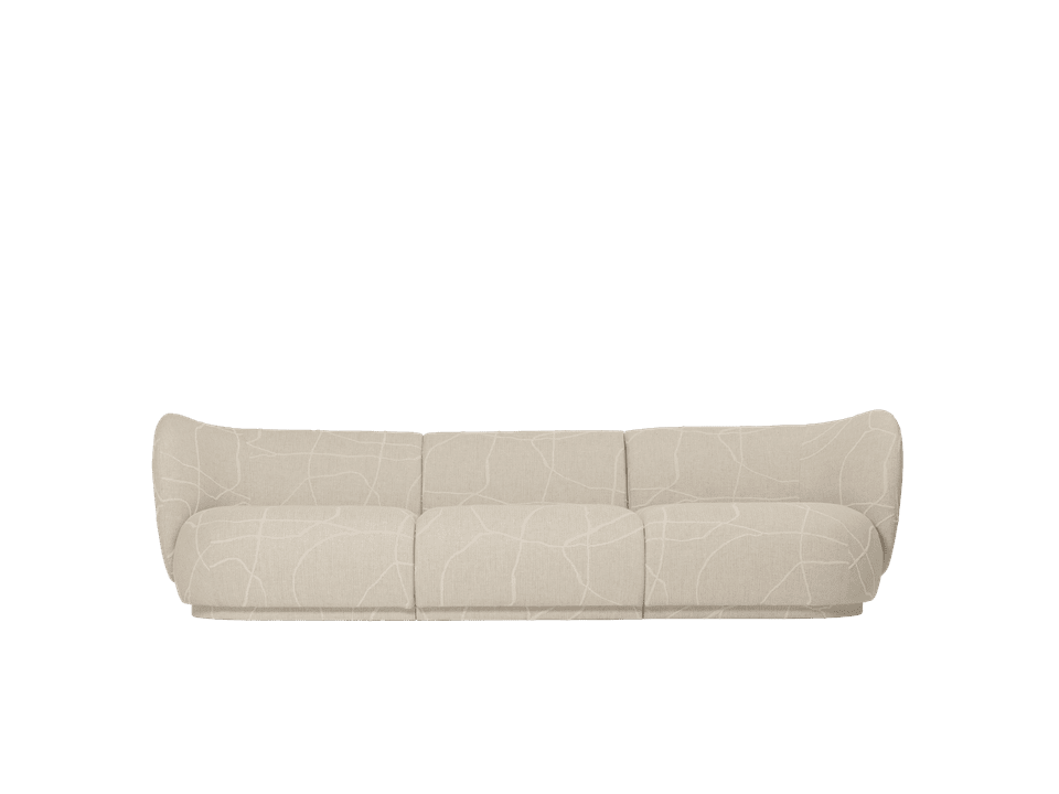 Modular Sofa RICO Can Lis - Central Element in Sand with White