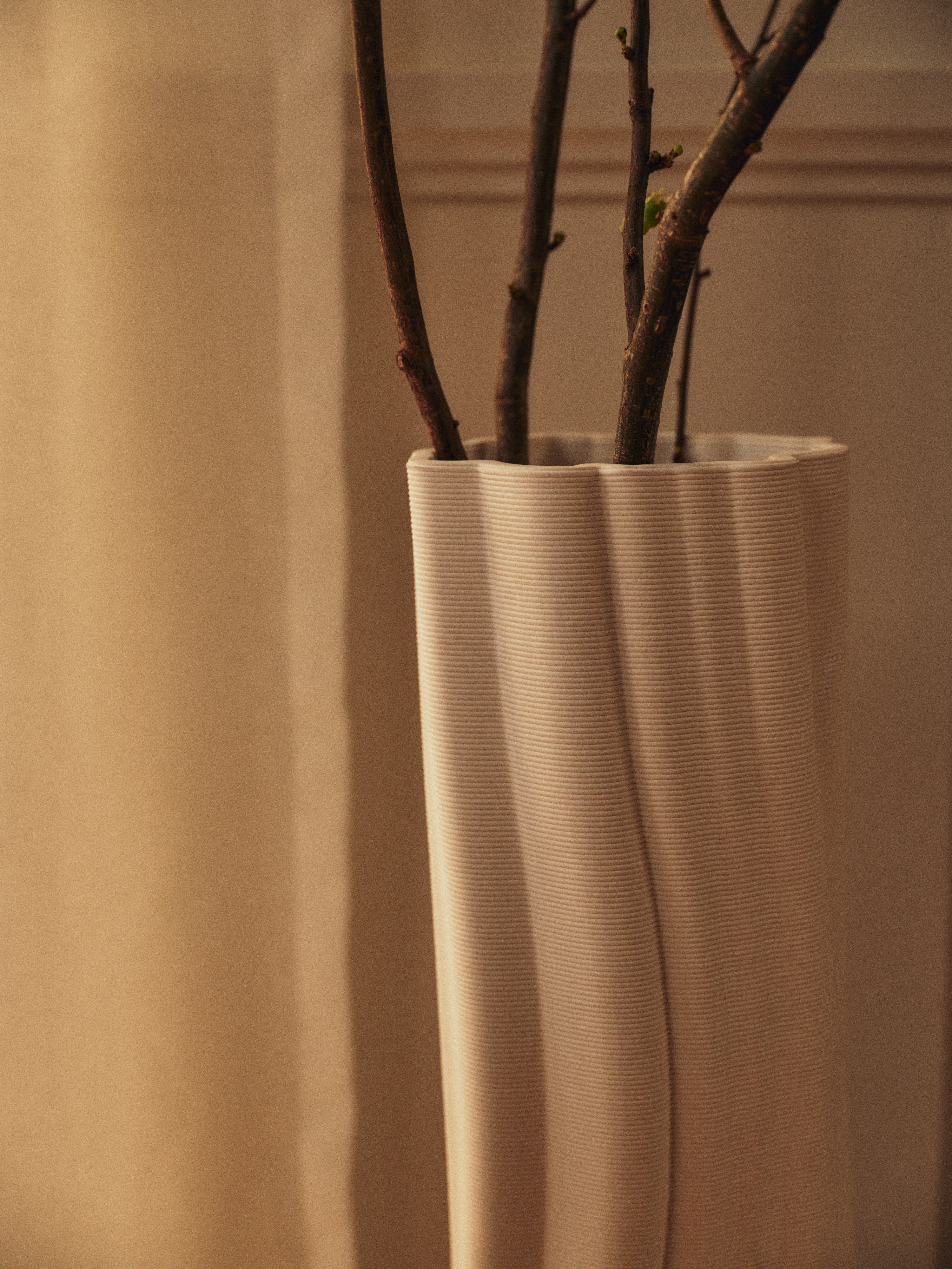 Vase RYLITH weiße Keramik